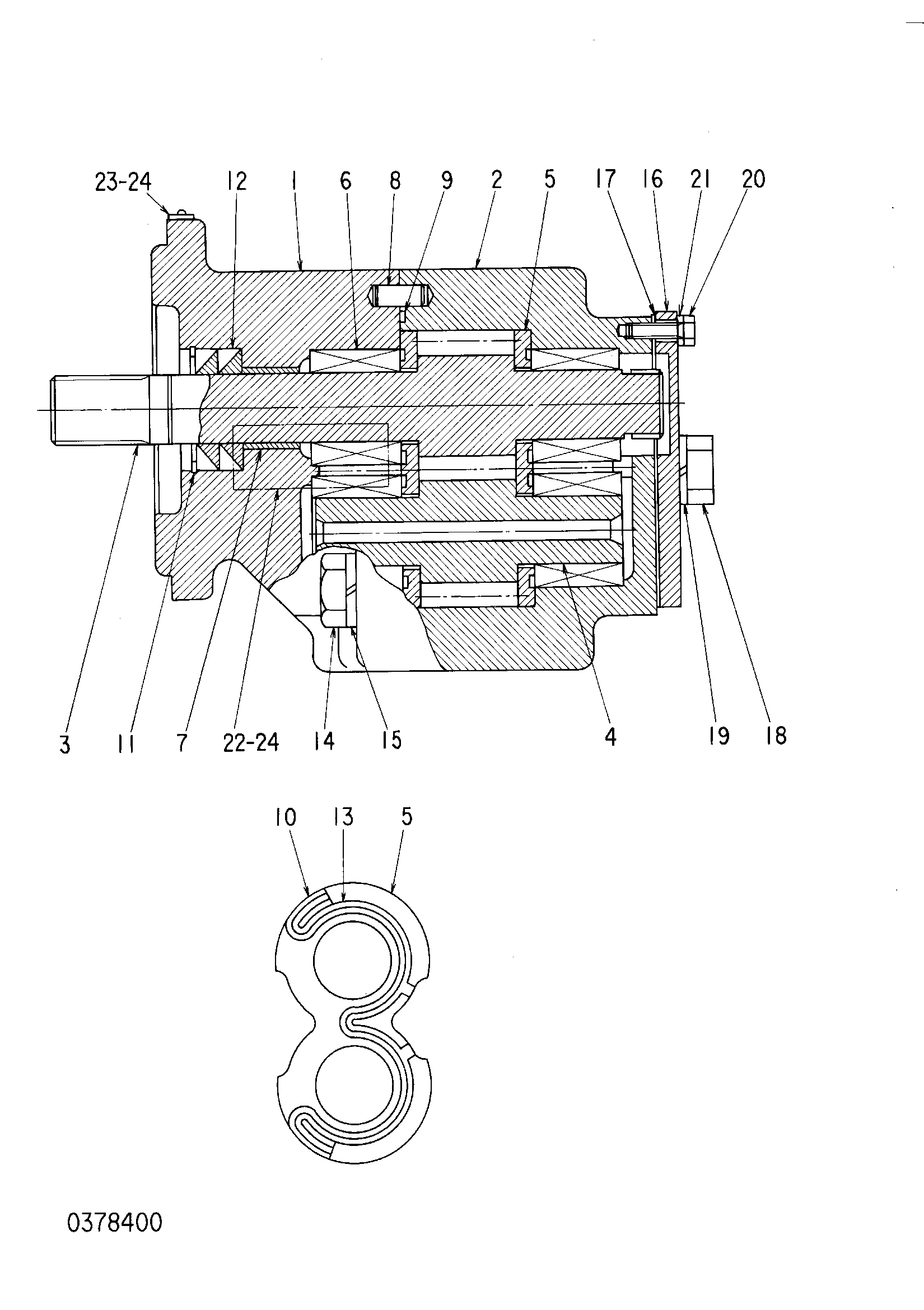Схема Шестерённый насос HITACHI KH125-3(D)
