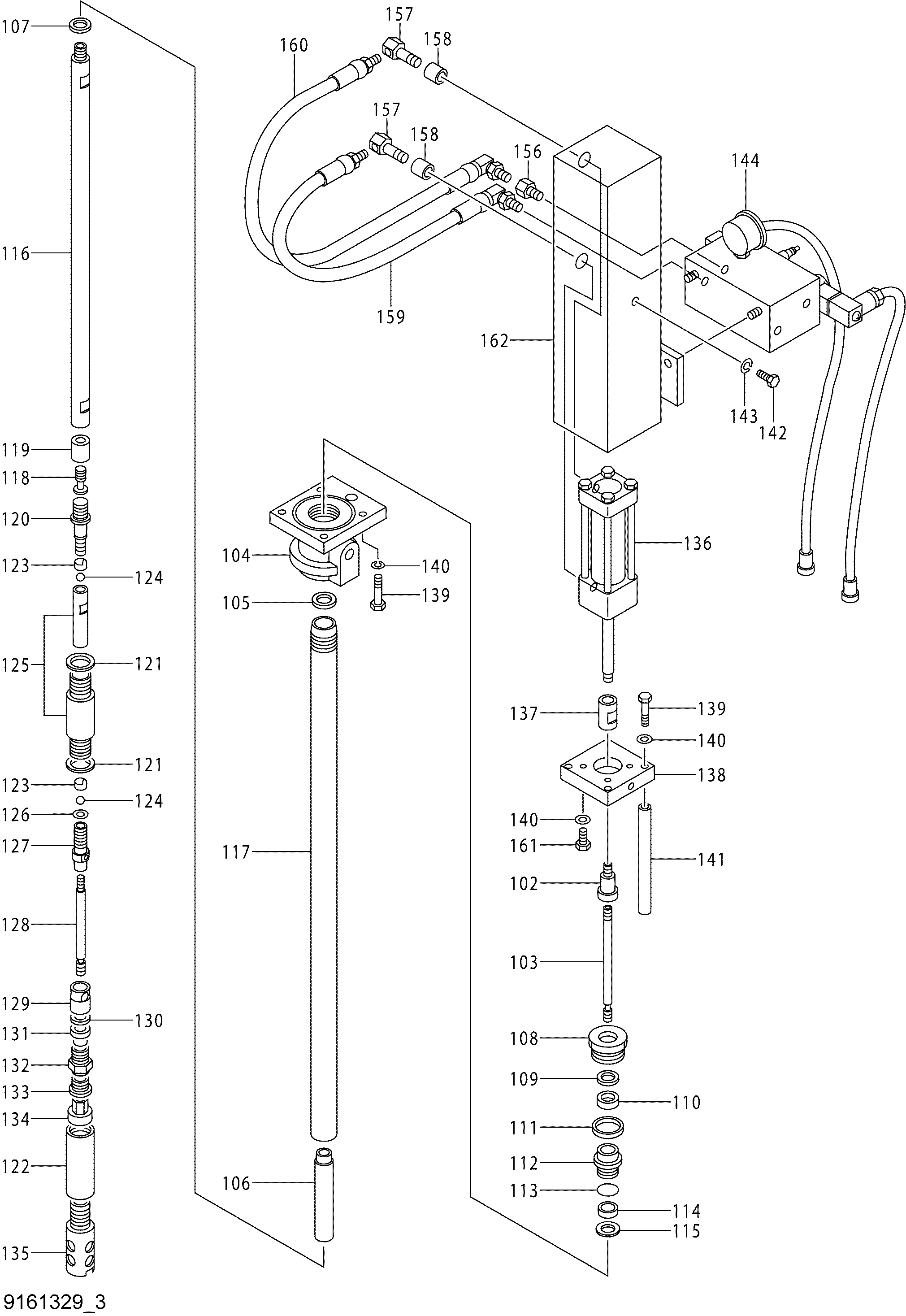 Схема Лубрикатор насос HITACHI EX1800-3