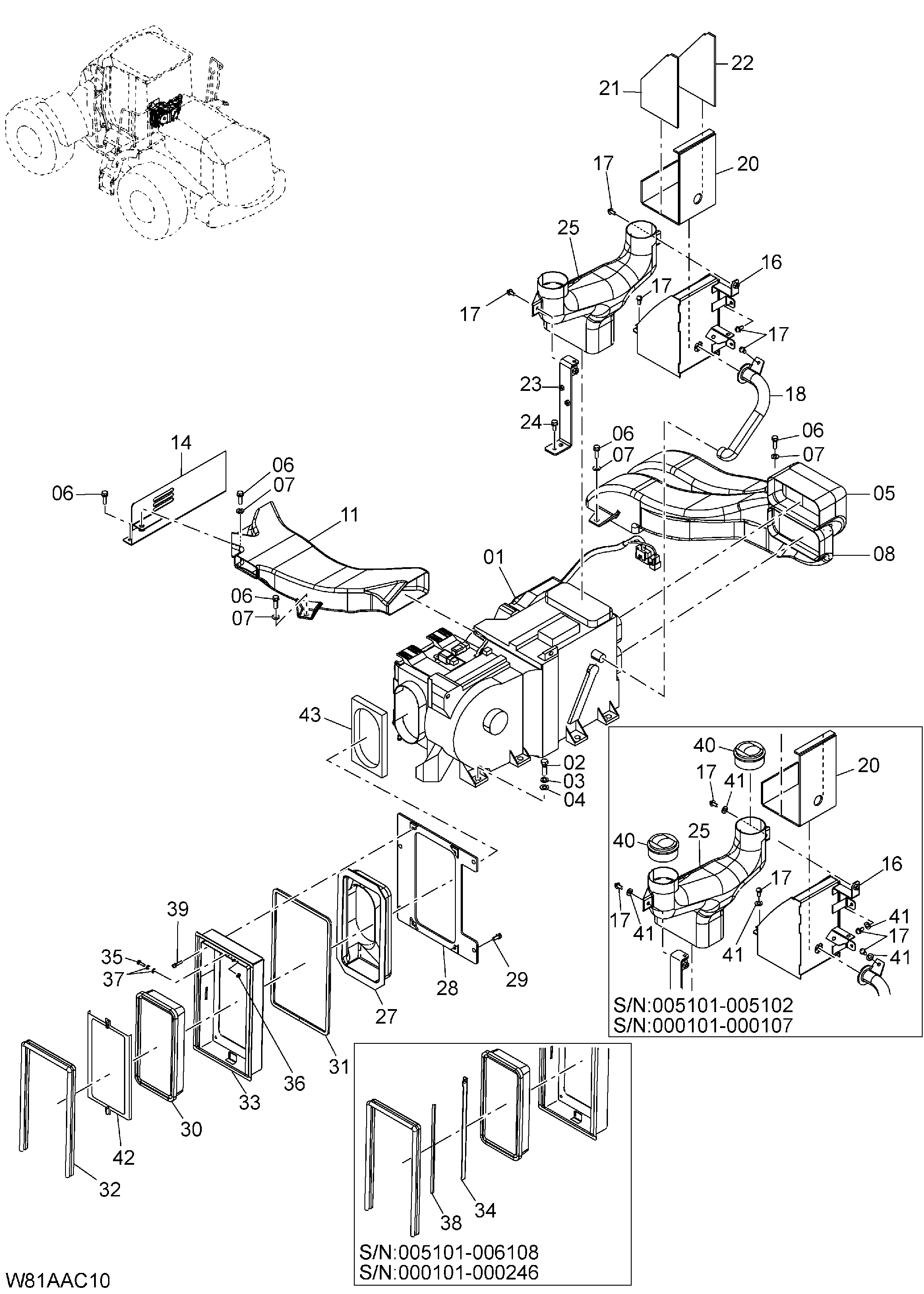 Схема Кондиционер(1)(AC400) HITACHI ZW250-HCMF