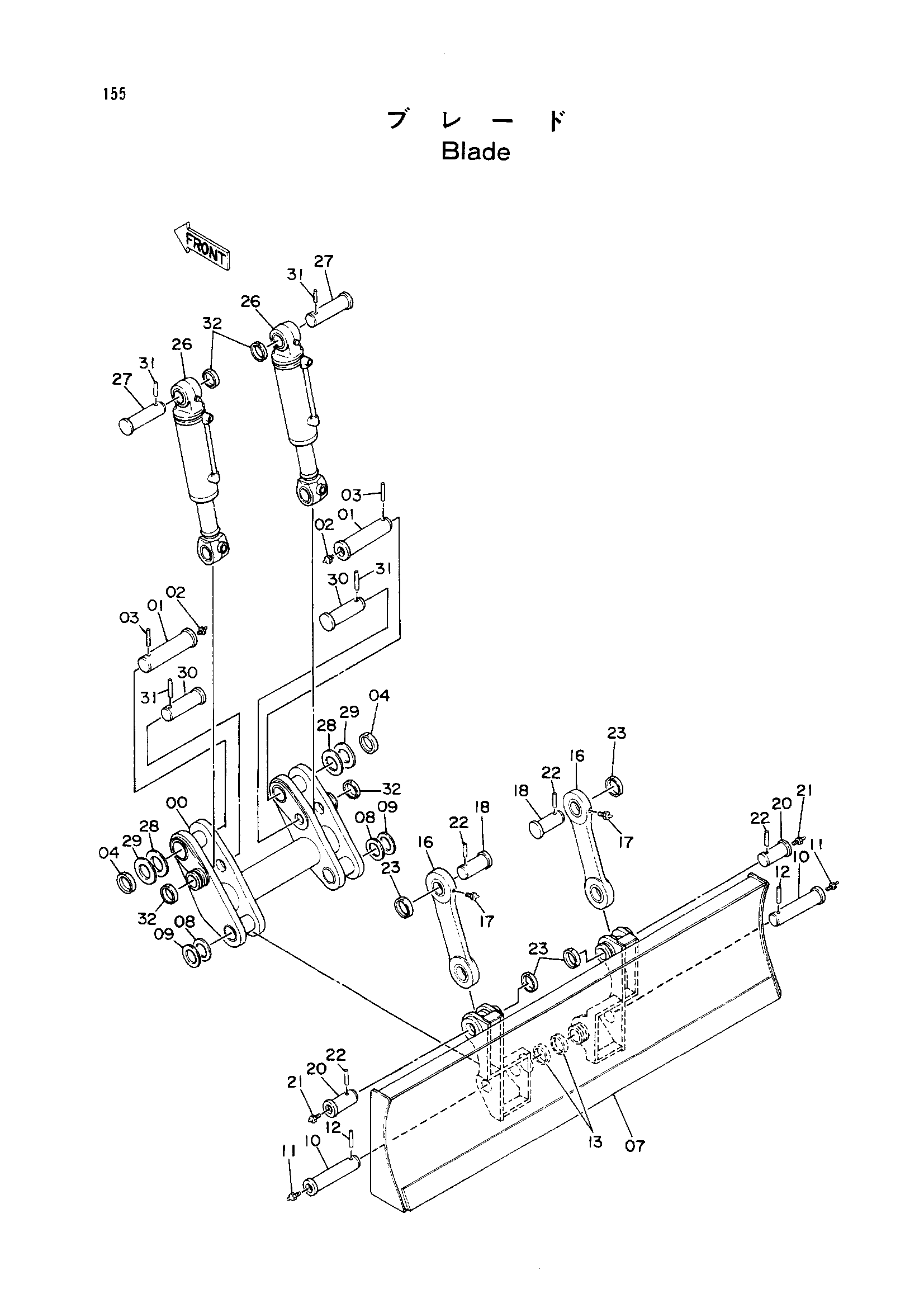 Схема Отвал HITACHI EX160WD