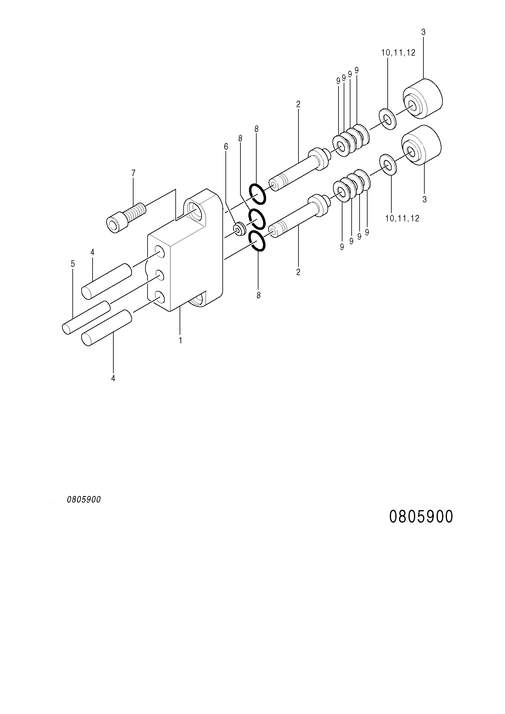 Схема Управление поршень группа HITACHI ZX75US