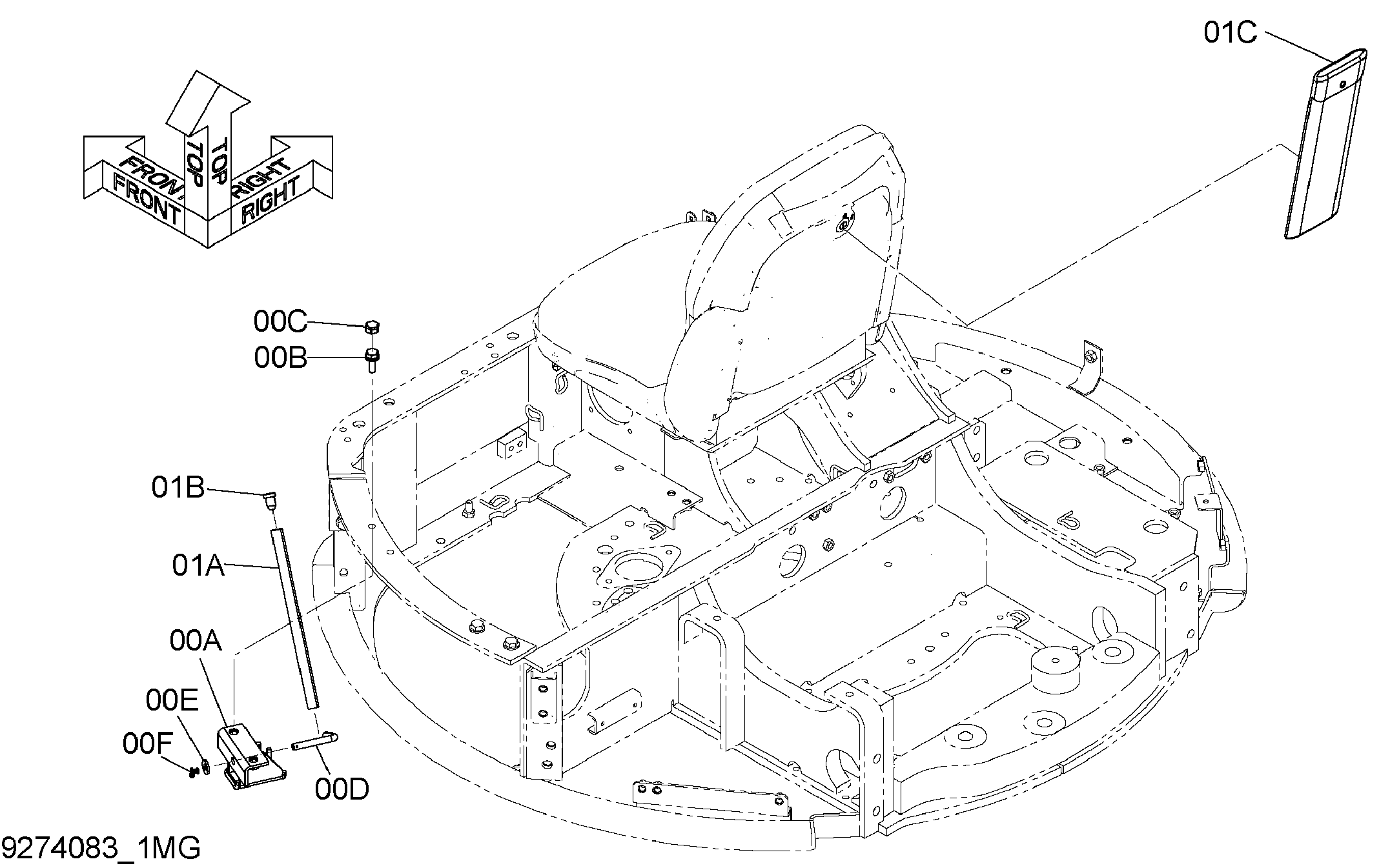 Схема CANOPY (FLOOR) STOPPER HITACHI ZX40WM-3D