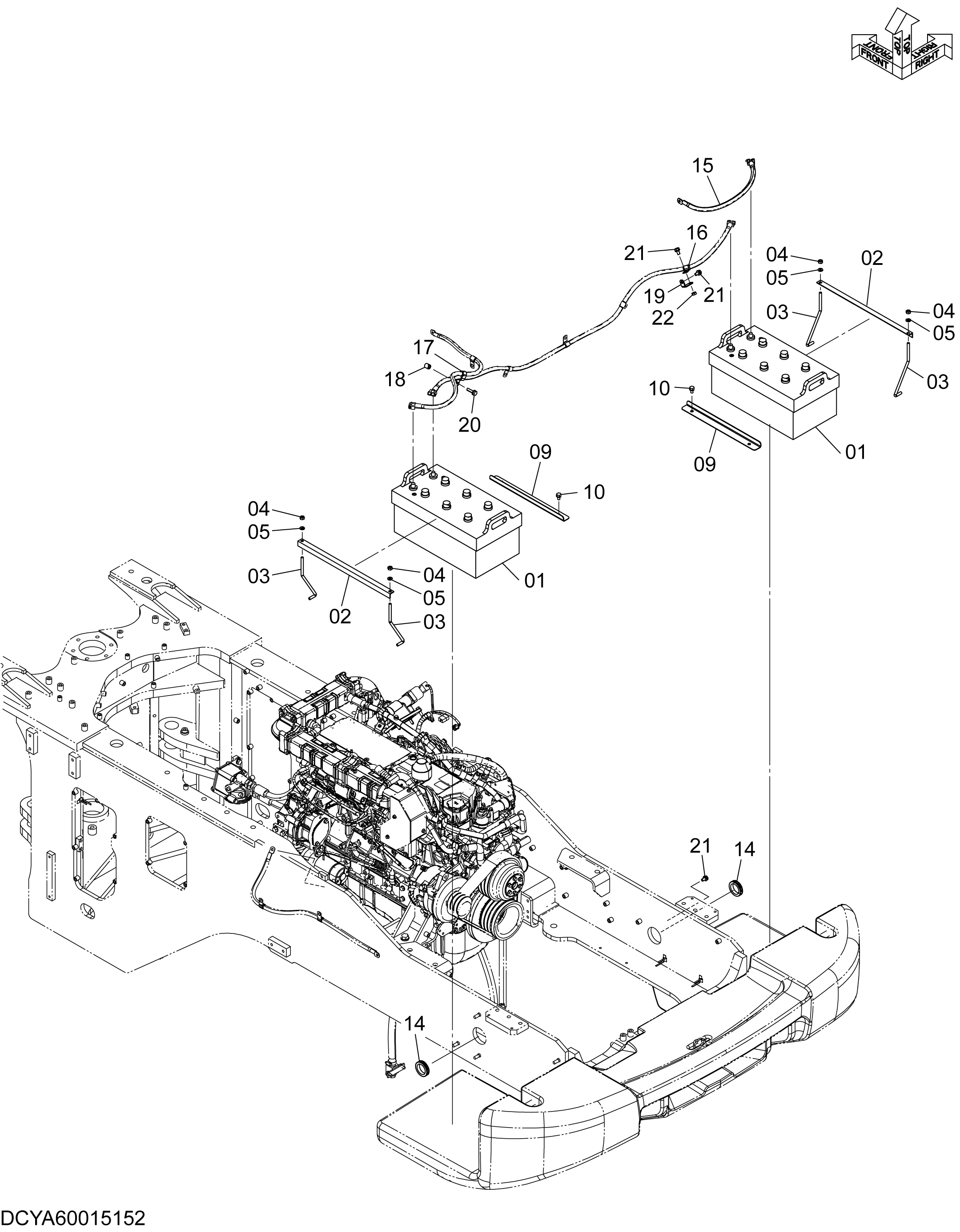 Схема Ларге капакитй аккумулятор HITACHI ZW250-5B