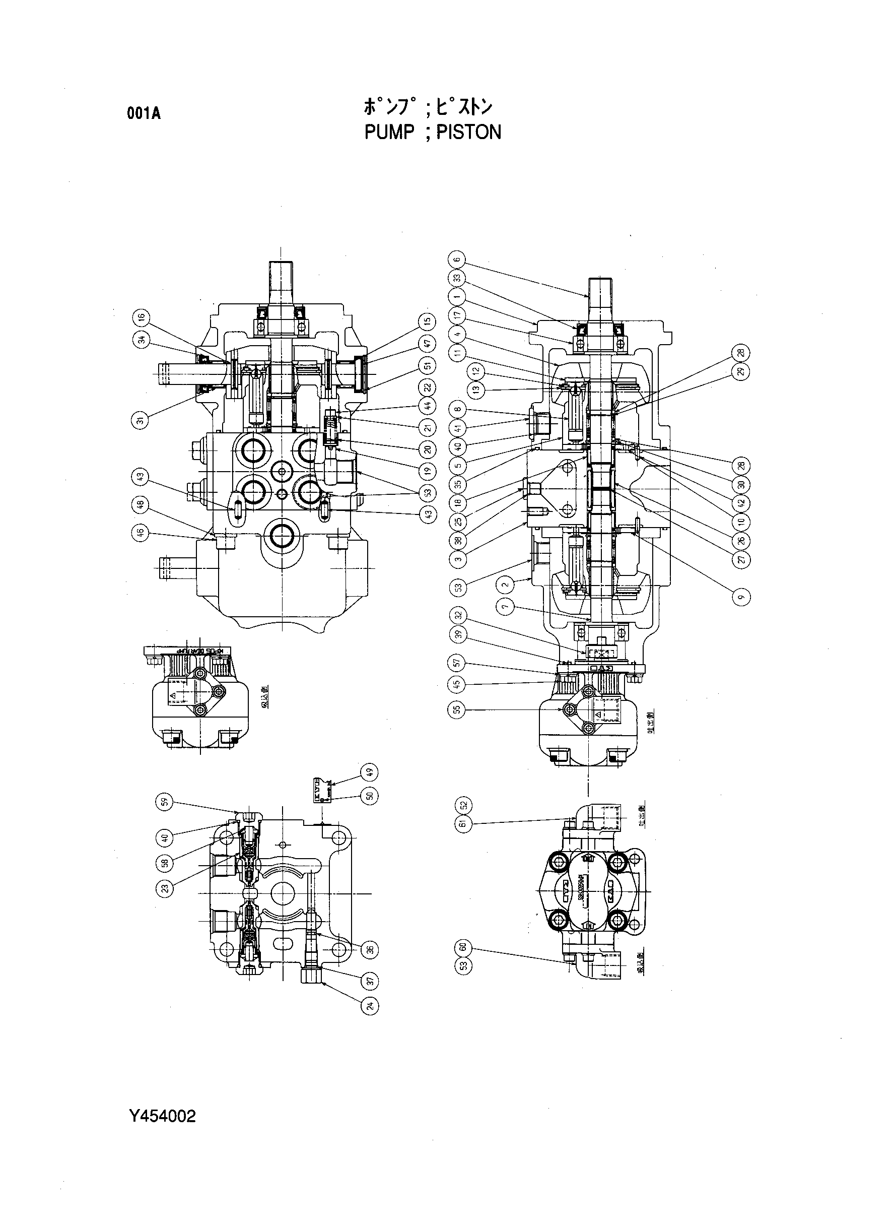 Схема Поршневой насос HITACHI CG15D