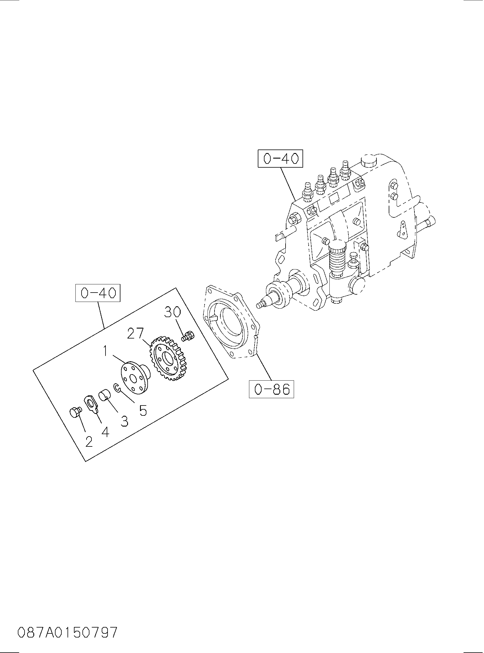 Схема Муфта топливный насос высокого давления HITACHI DX45MM-C