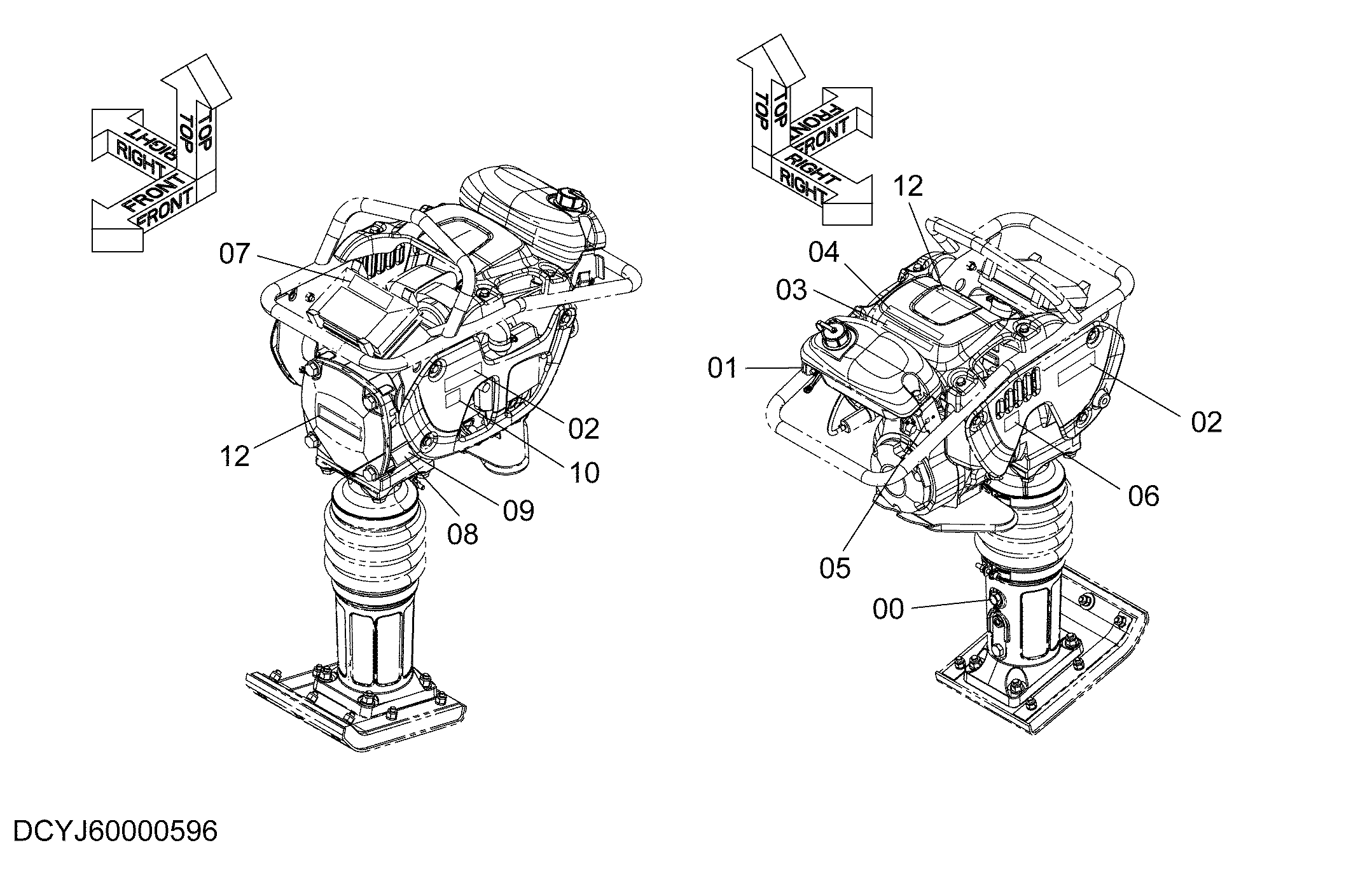 Схема Информационная табличка HITACHI ZV55R