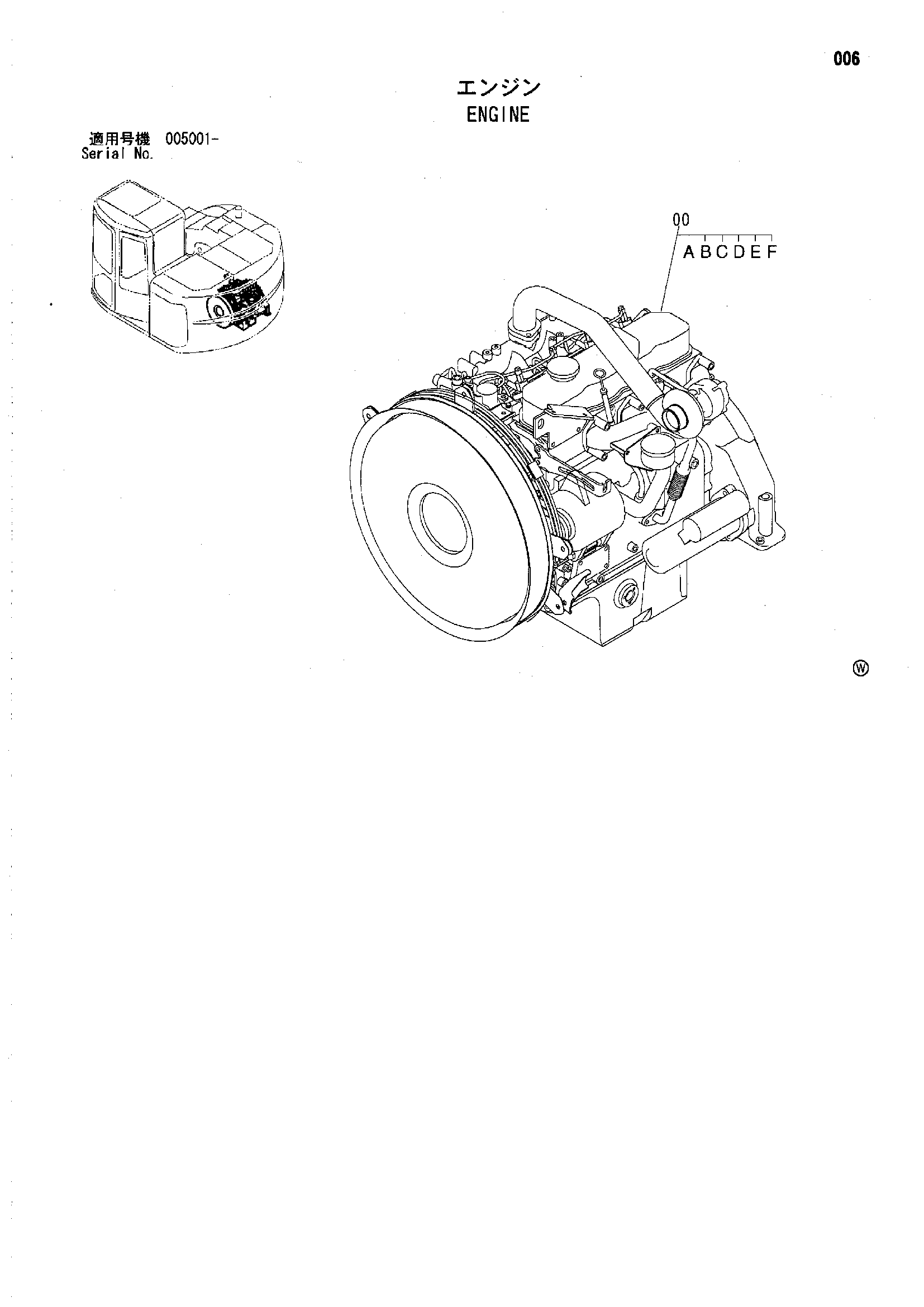 Схема Двигатель HITACHI ZX135UR