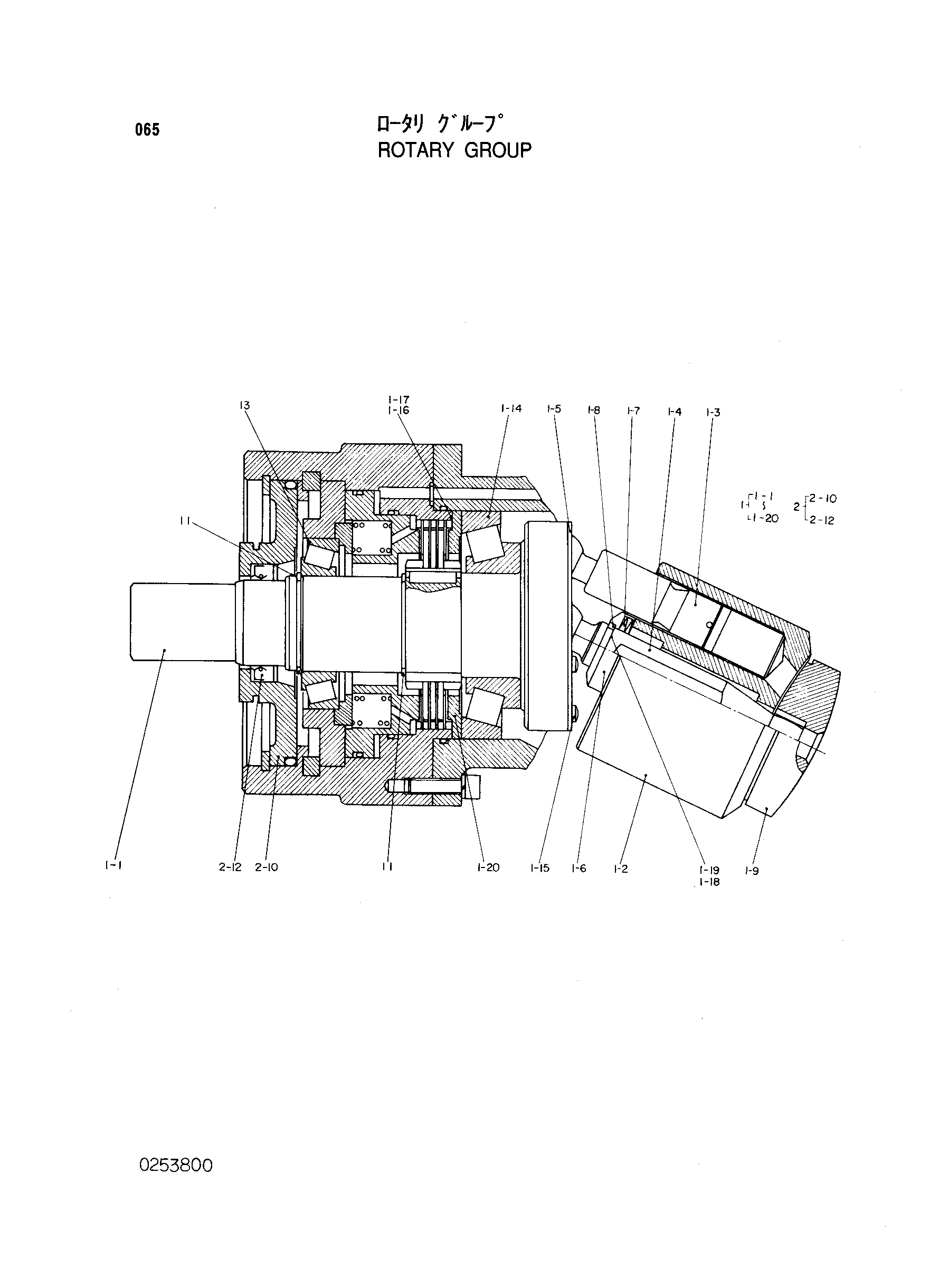Схема Поворотный группа HITACHI KH180-3