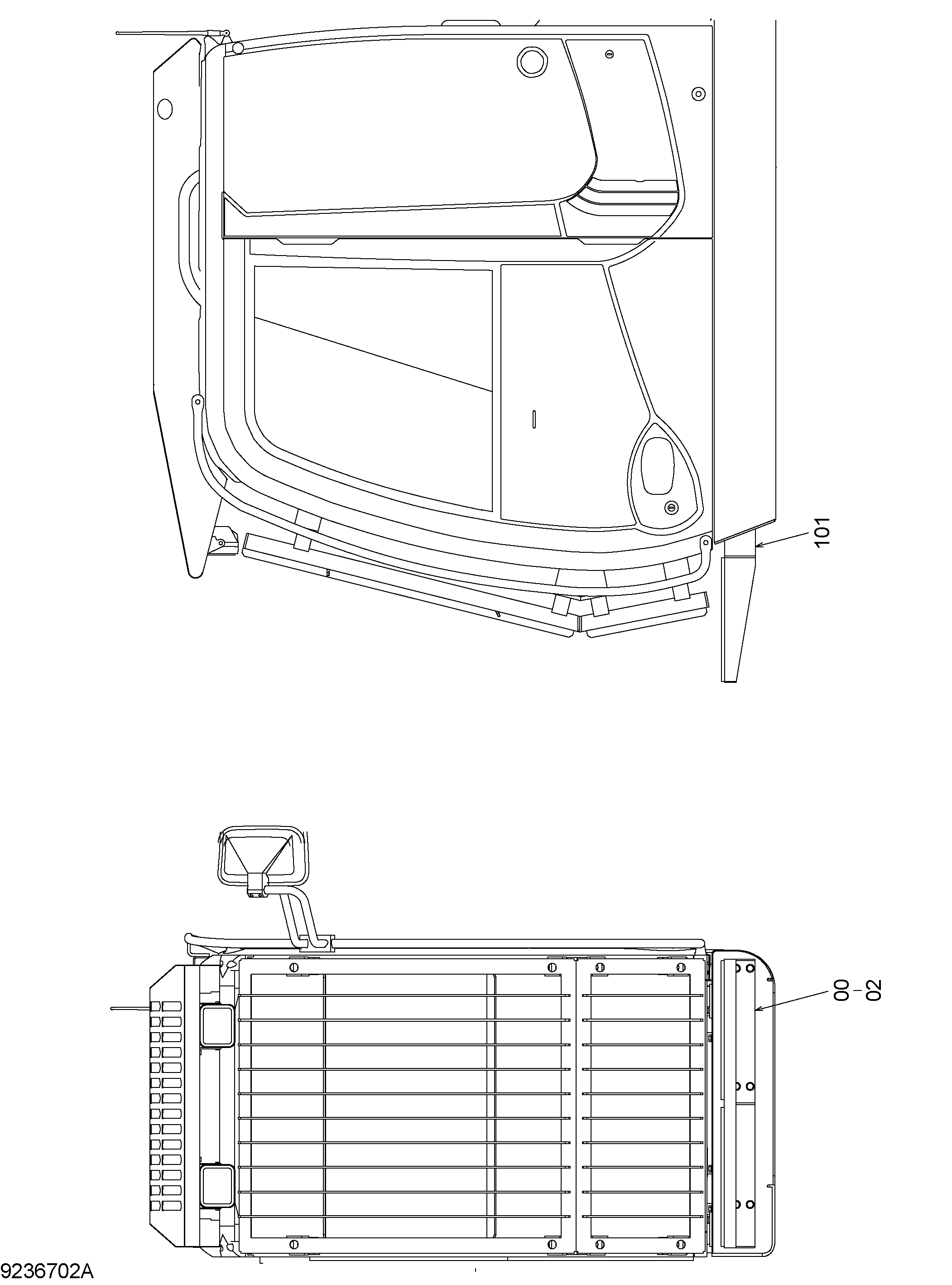 Схема Кабина передний ступень HITACHI ZX450-3