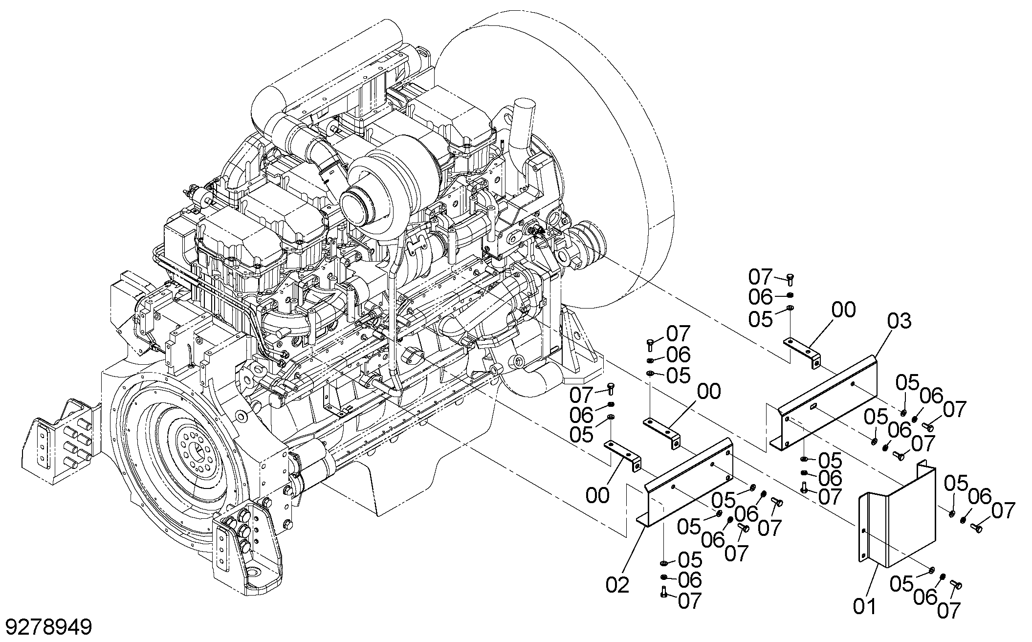 Схема Выпускной трубка крышка HITACHI EX1200-6