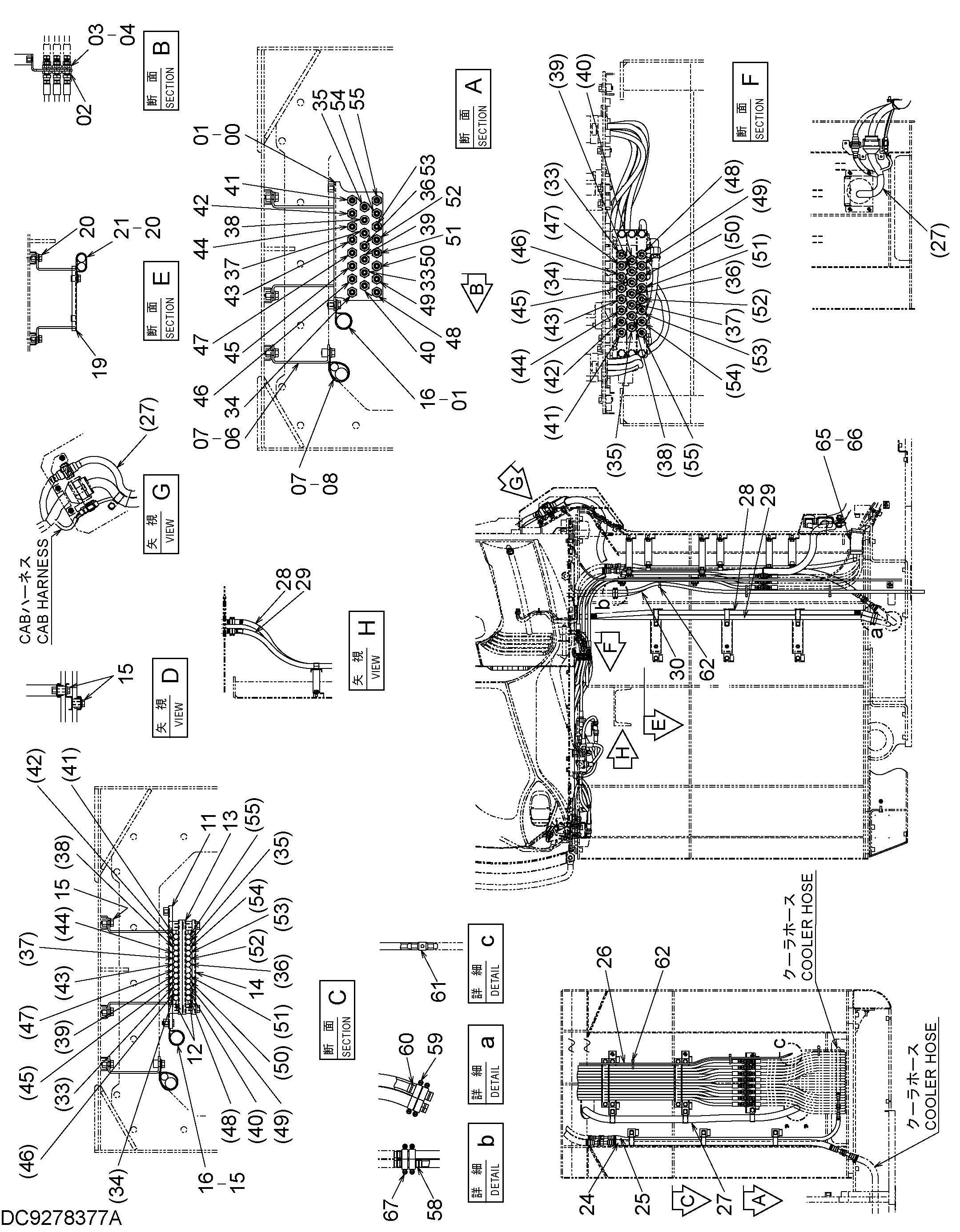 Схема Пилотные гидролинии (1.5m) HITACHI ZX330-3