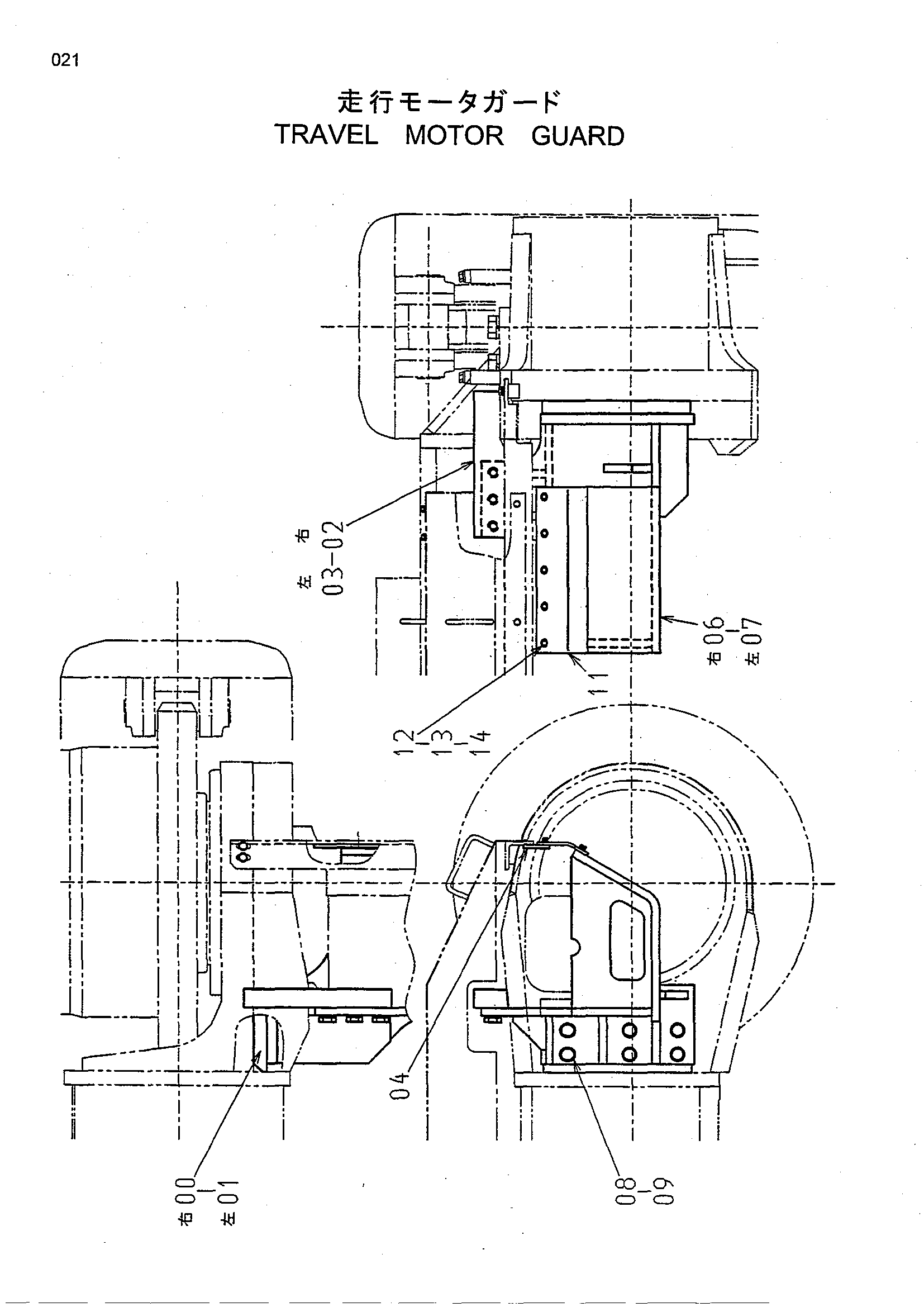 Схема Гидромотор хода защита HITACHI EX1800-3