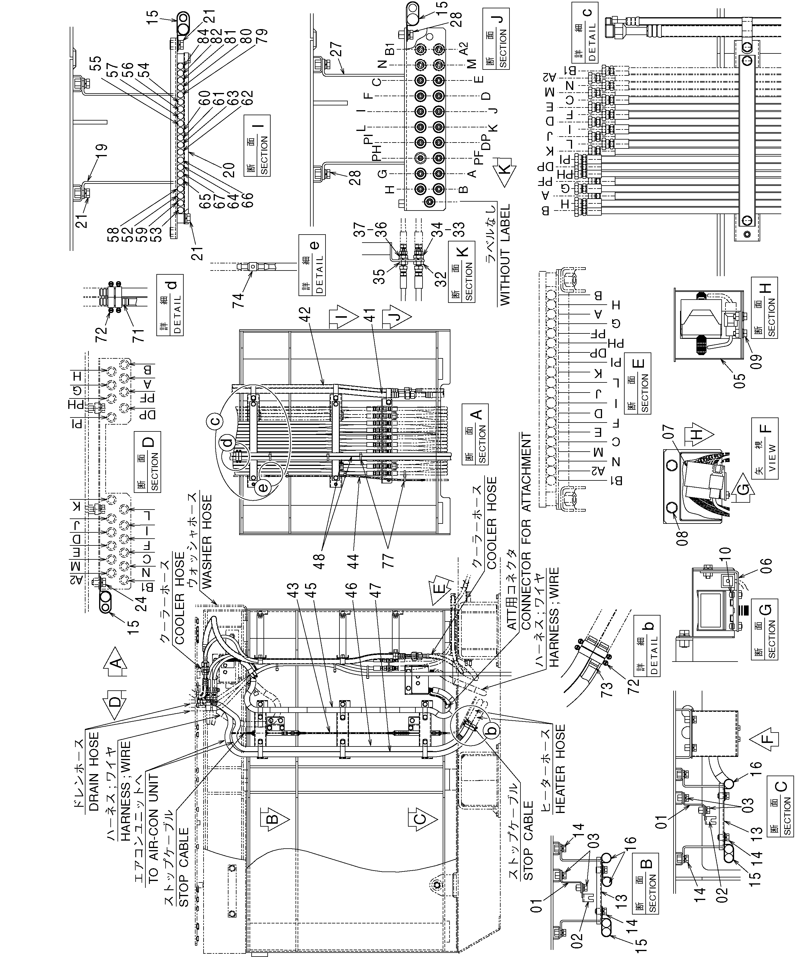 Схема Хигх-моунт кабина стнд (1.2m) HITACHI ZX330-3G