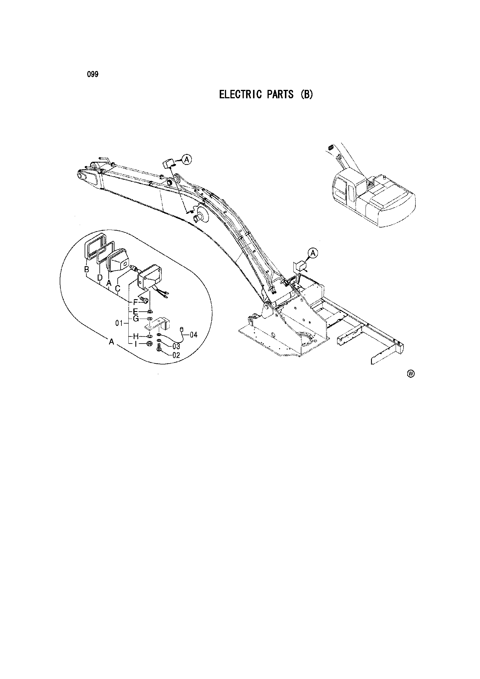 Схема Электрооборудование (B) HITACHI IZX210MF