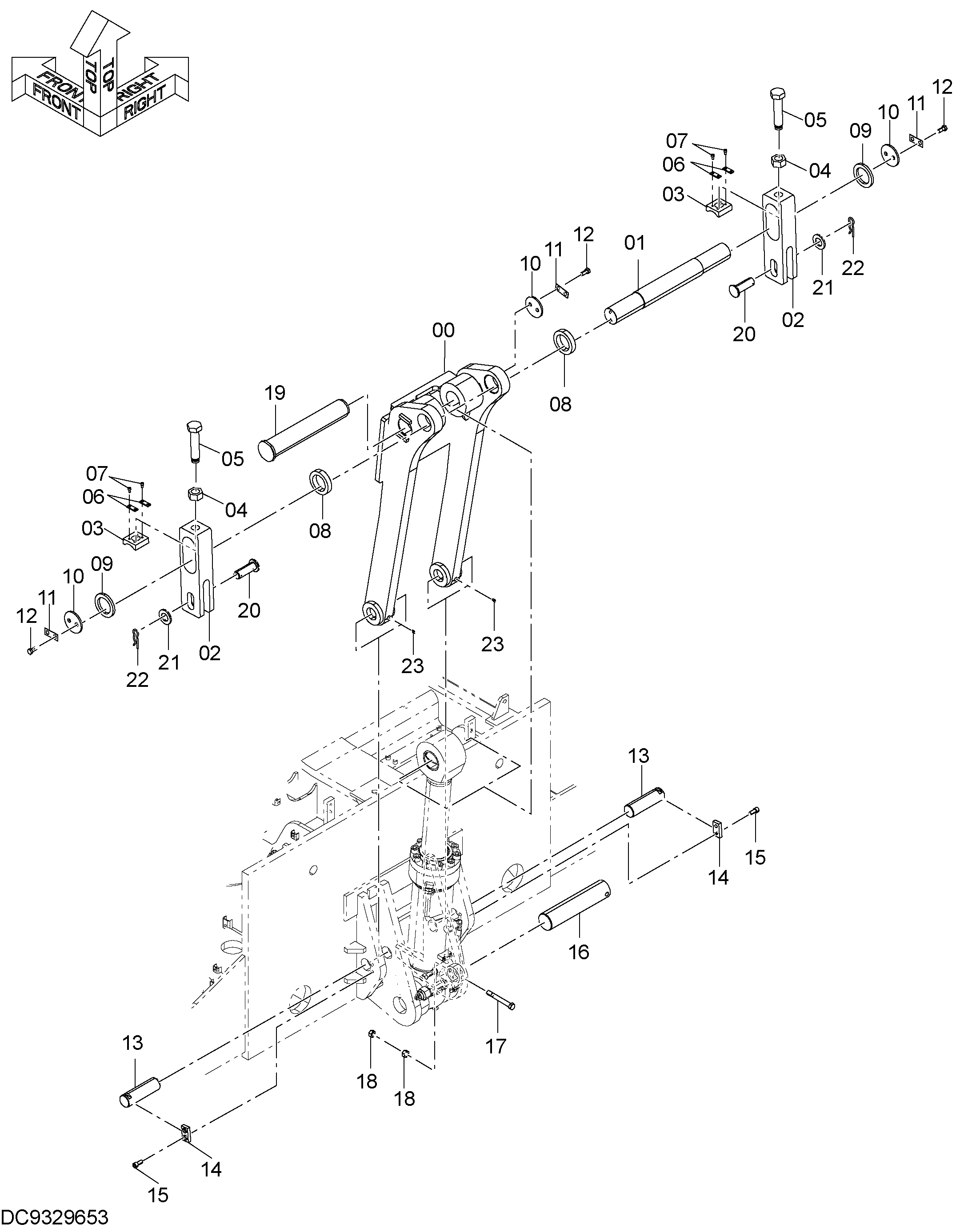 Схема Противовес подъём устройство HITACHI ZX870LC-5B