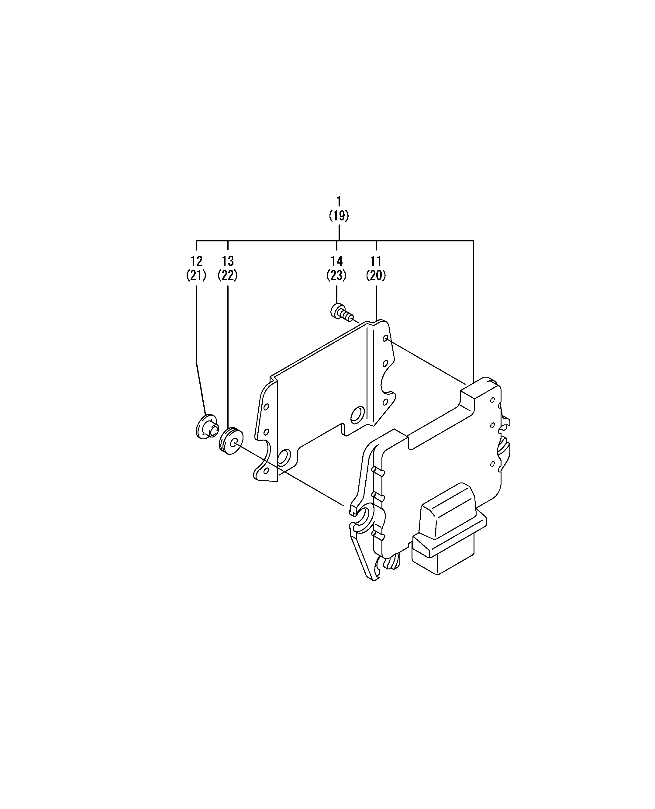 Схема Управление двигателем блок (ECU) HITACHI ZX35U-5N