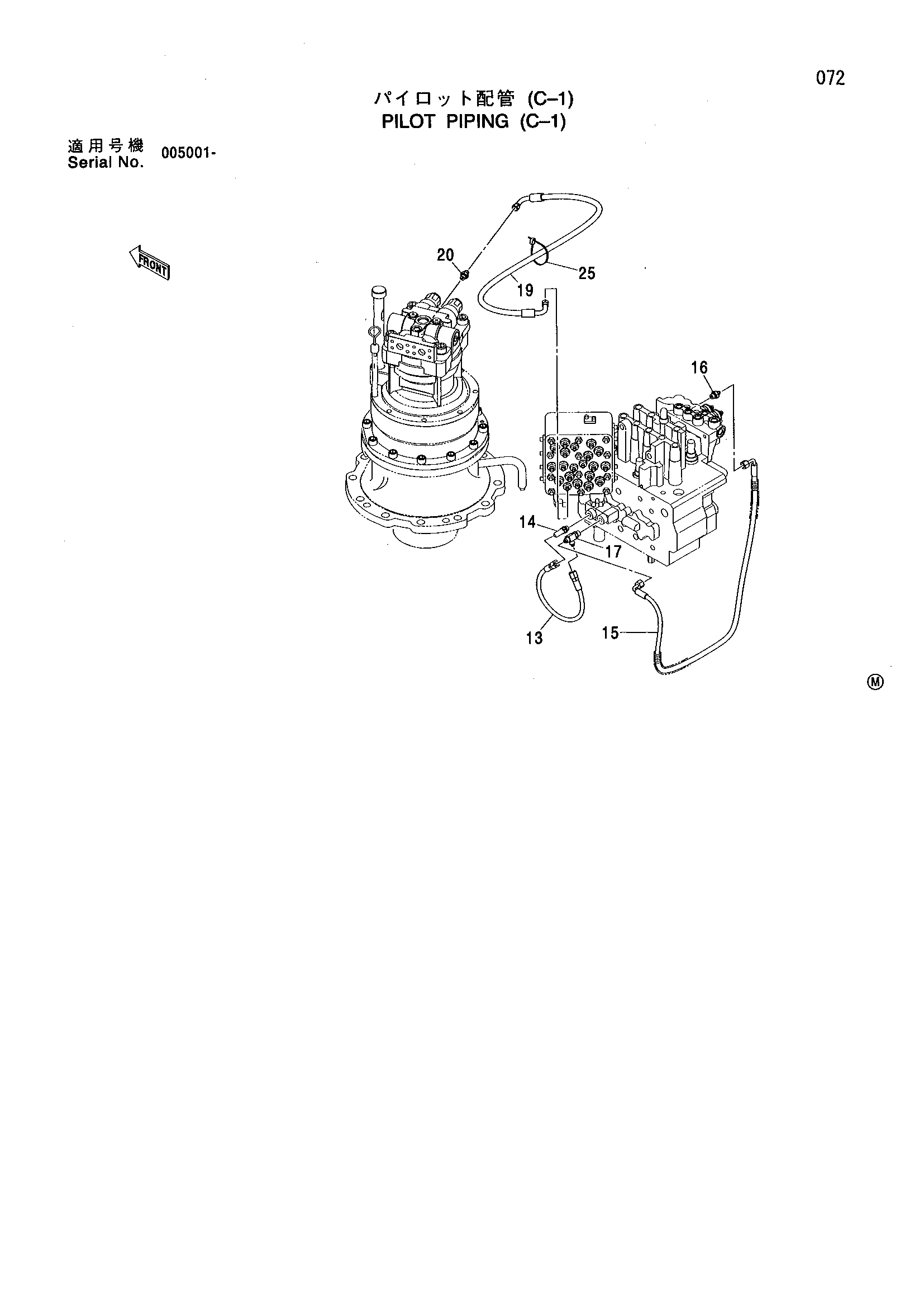 Схема Пилотные гидролинии (C-1) HITACHI ZX160