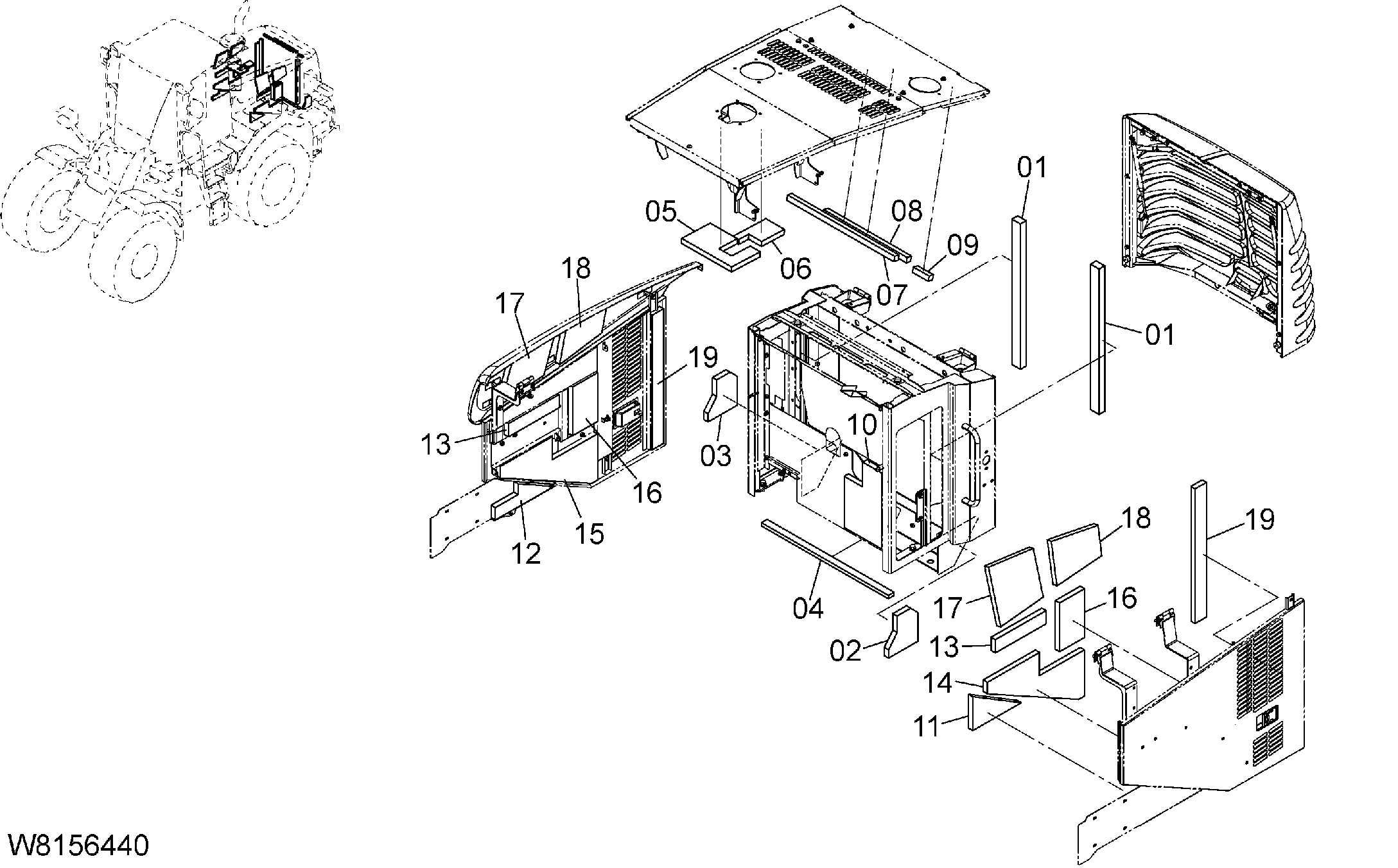 Схема Облицовка (4) HITACHI ZW180