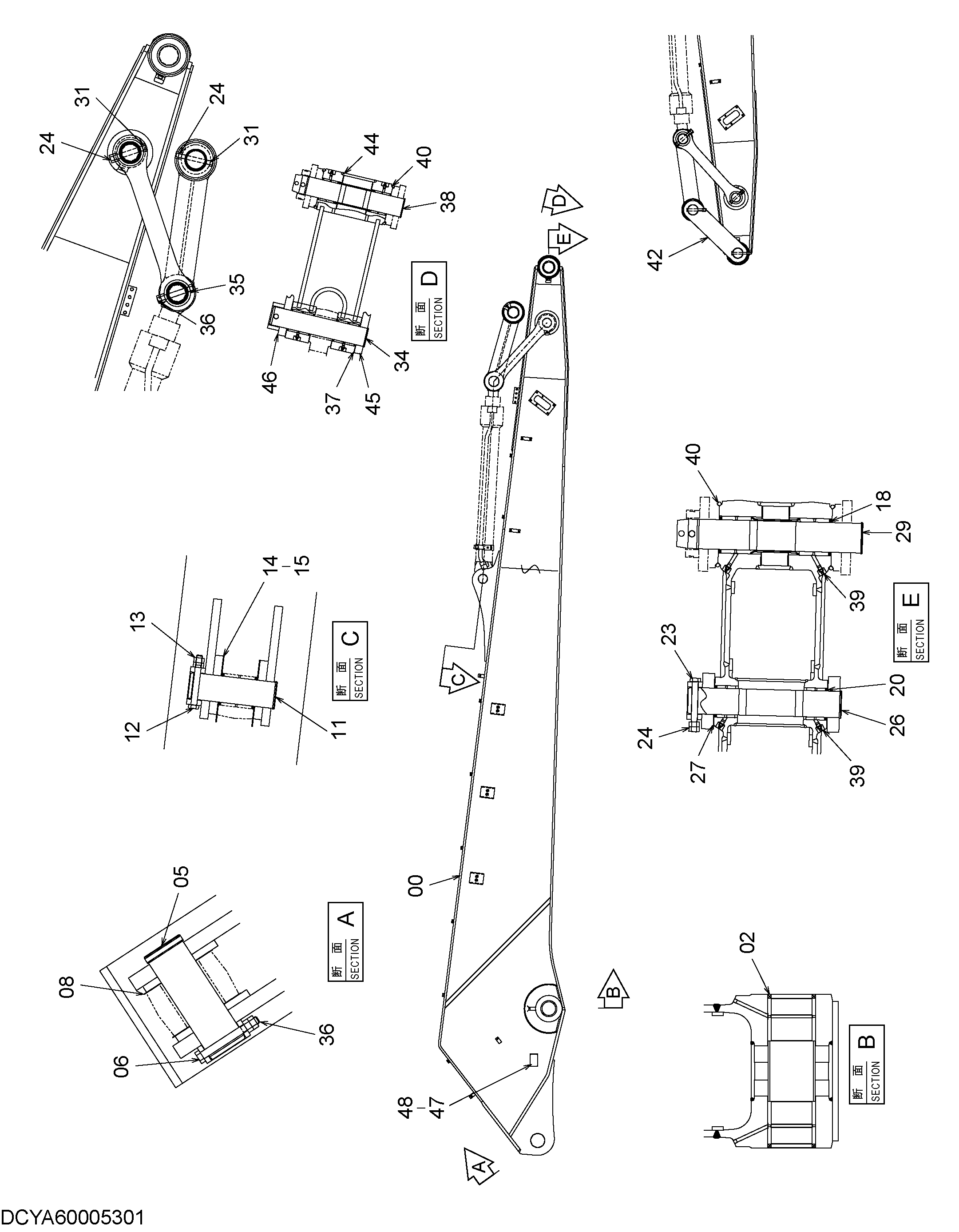 Схема Рукоять (1) HITACHI ZX330-3G