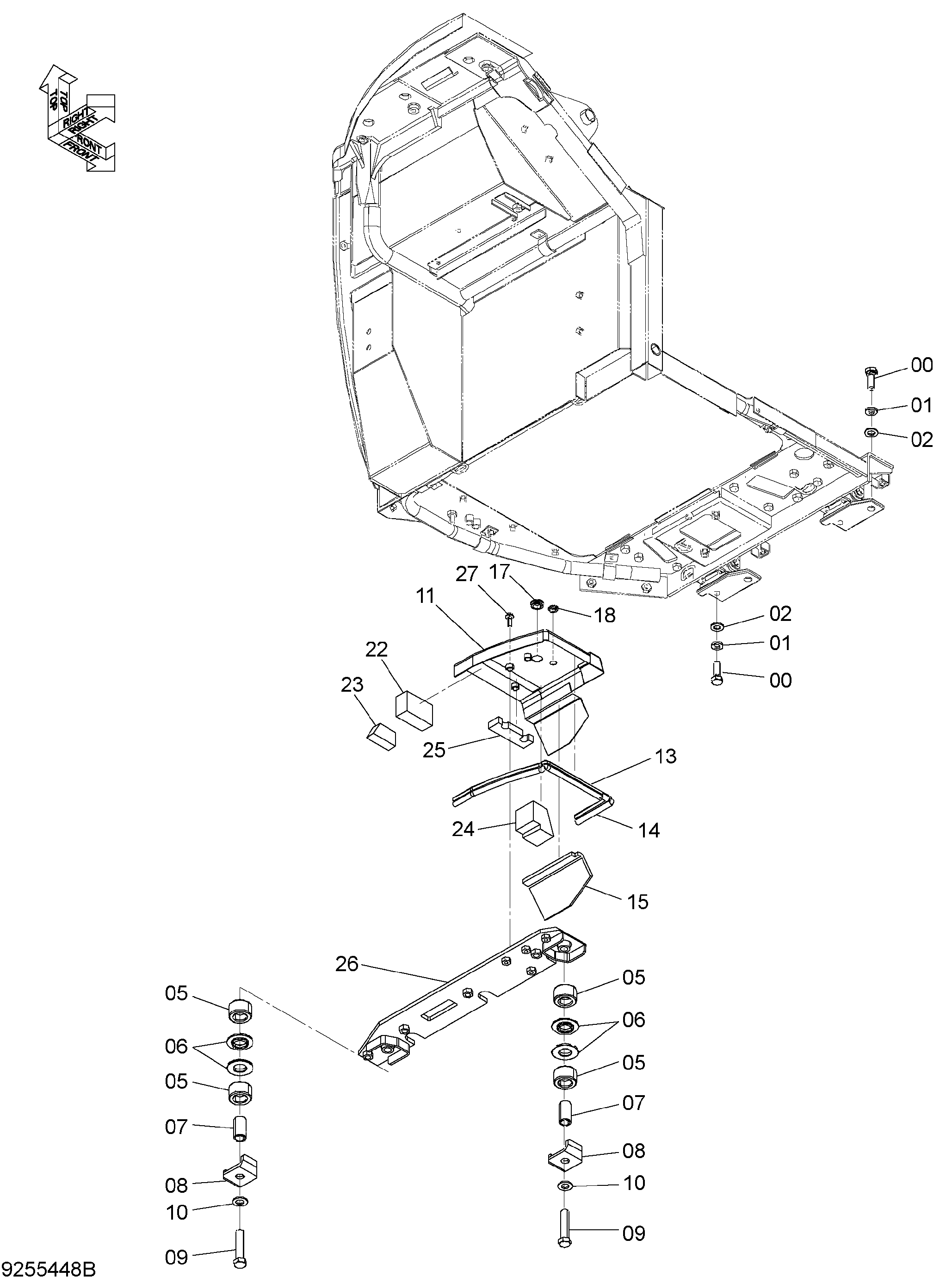 Схема CANOPY (FLOOR) FLOOR ASS'Y (1) HITACHI ZX40WM-3D