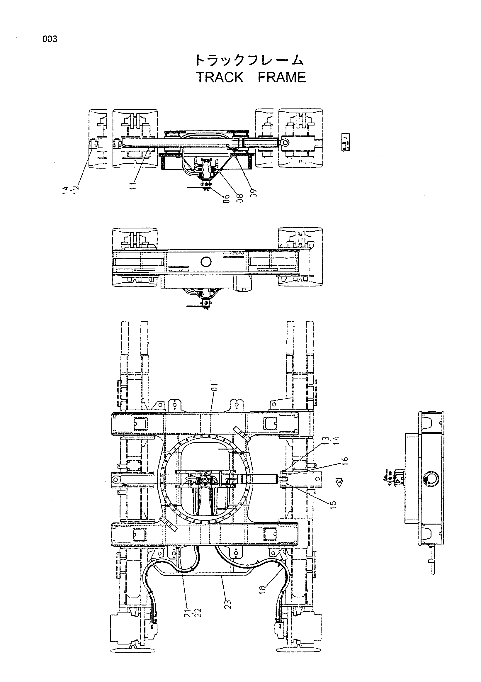 Схема Гусеничная рама HITACHI CX650PTR