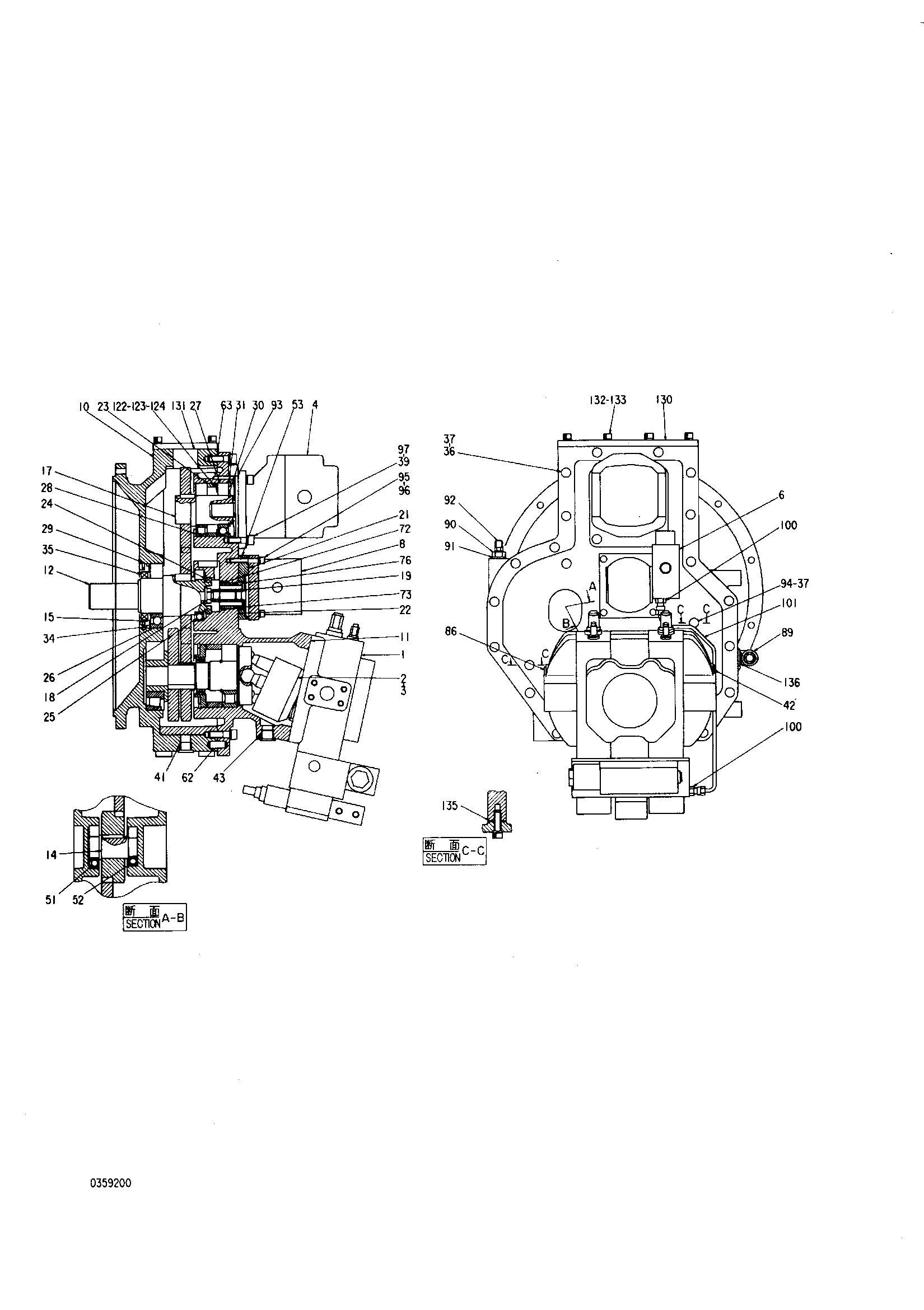 Схема Поршень насос HITACHI KH125-3(D)