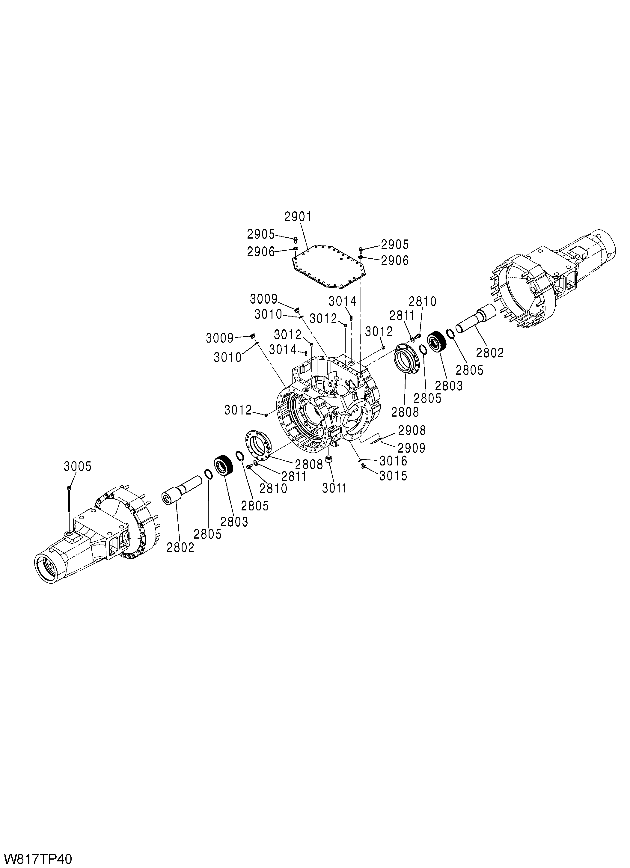 Схема Мост в сборе(F)(2/4)(TPD) HITACHI ZW310-A