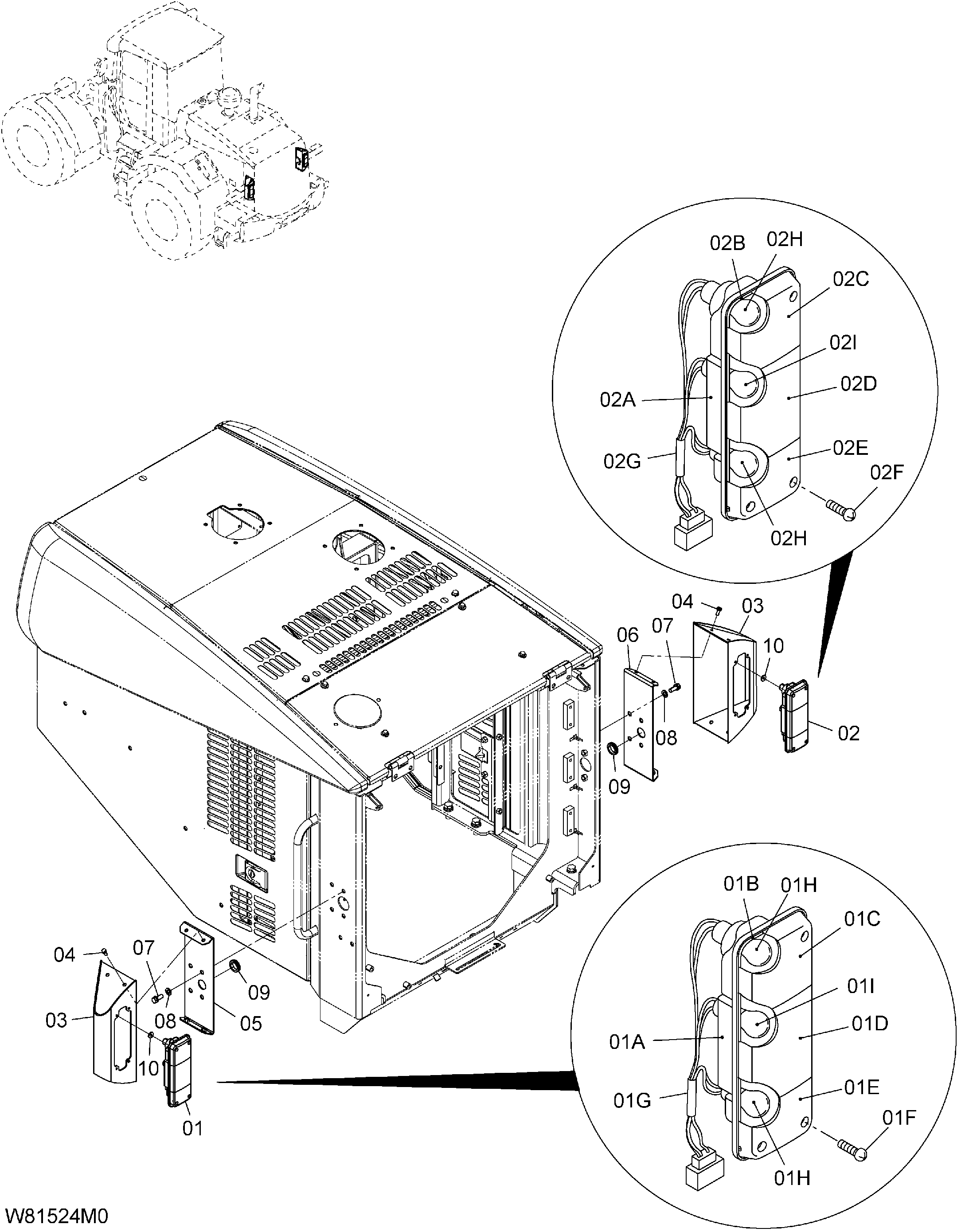 Схема Задний комбинированный фонарь [6CF, HCF, HEF, HLF] (CLR001) HITACHI ZW180