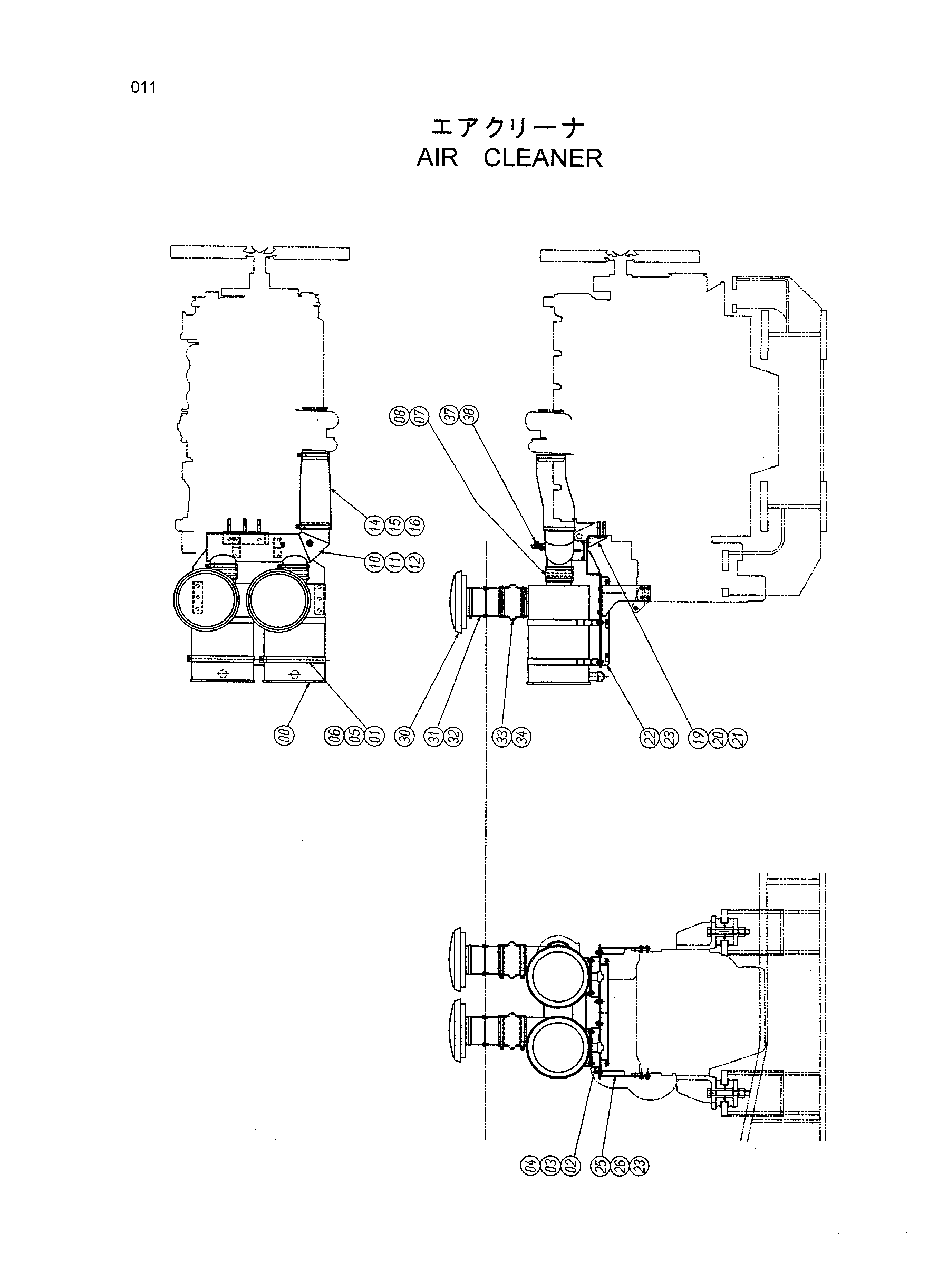 Схема Воздушный фильтр HITACHI EX1200-5