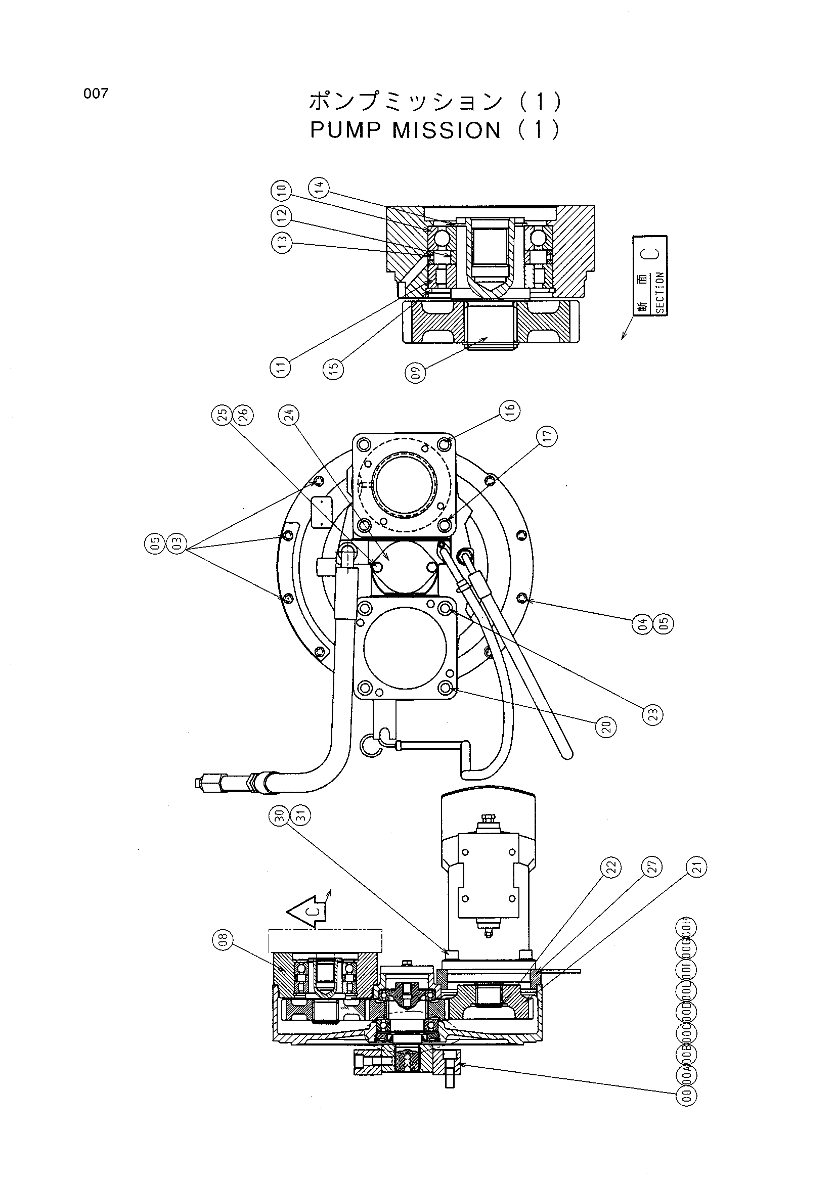 Схема Насос миссион (1) HITACHI LX80RS-2