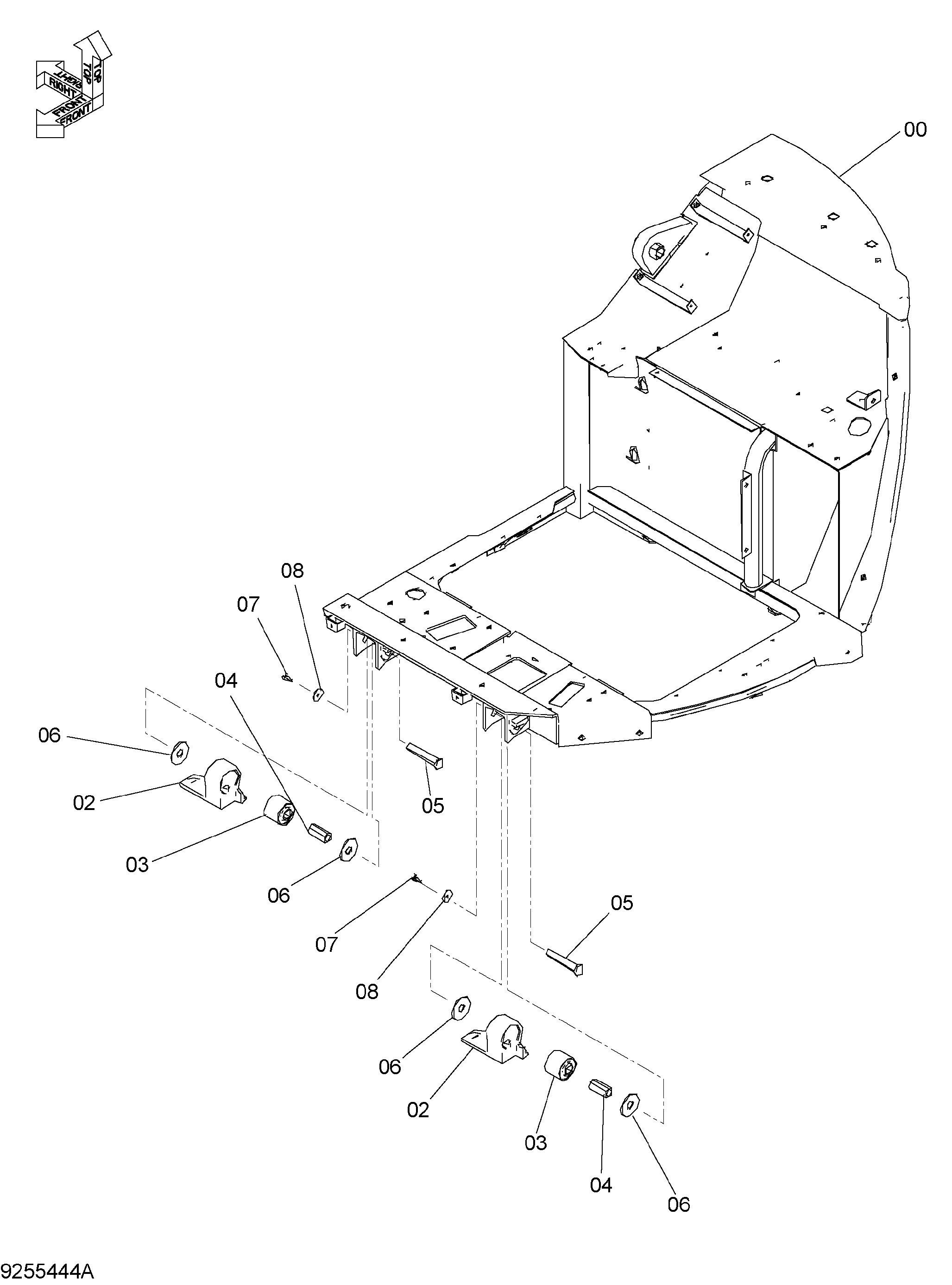 Схема CANOPY (FLOOR) FLOOR ASS'Y (2) HITACHI ZX40WM-3D