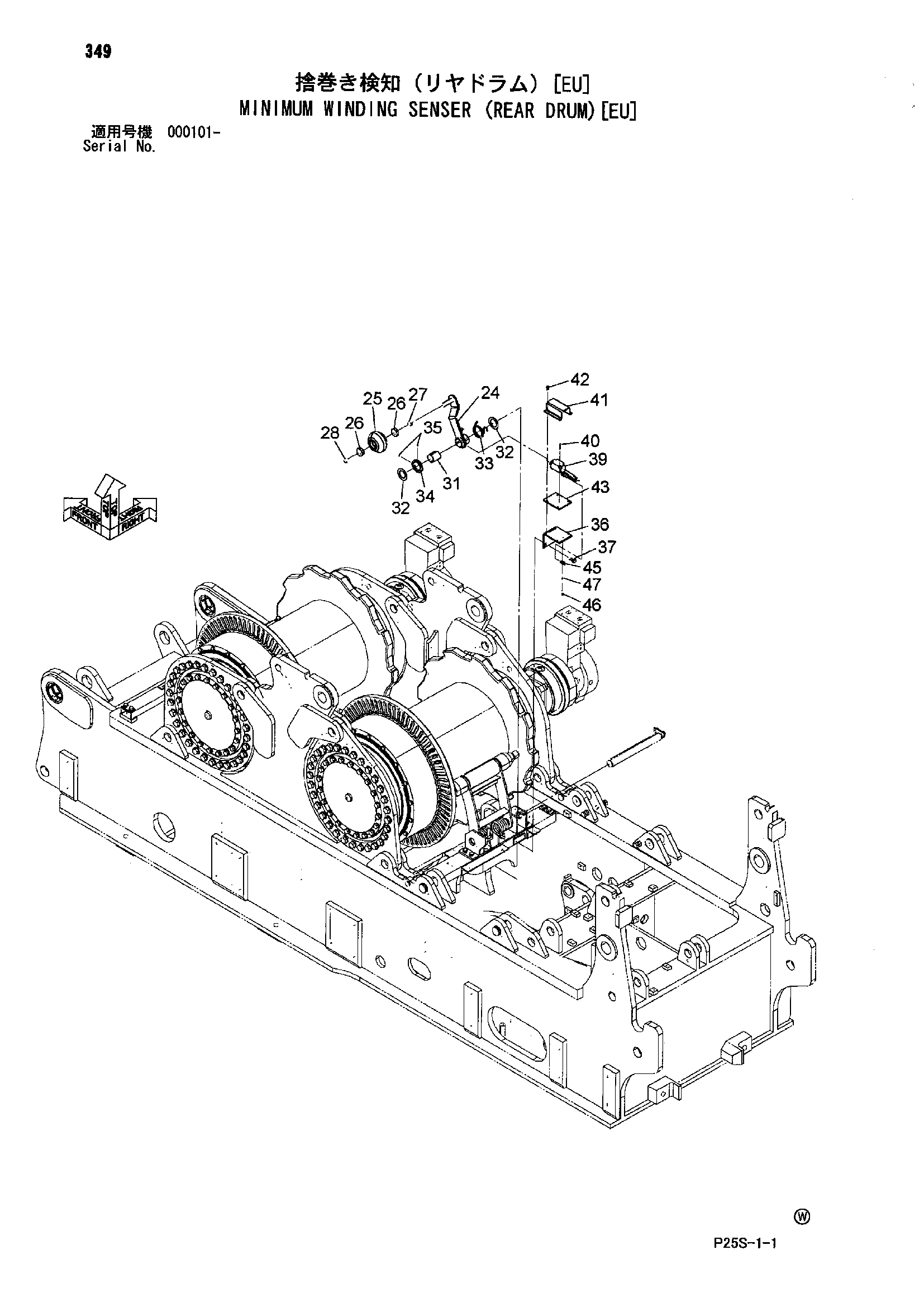 Схема Минимум виндинг сенсер (задний барабан)[EU] HITACHI SCX800-2