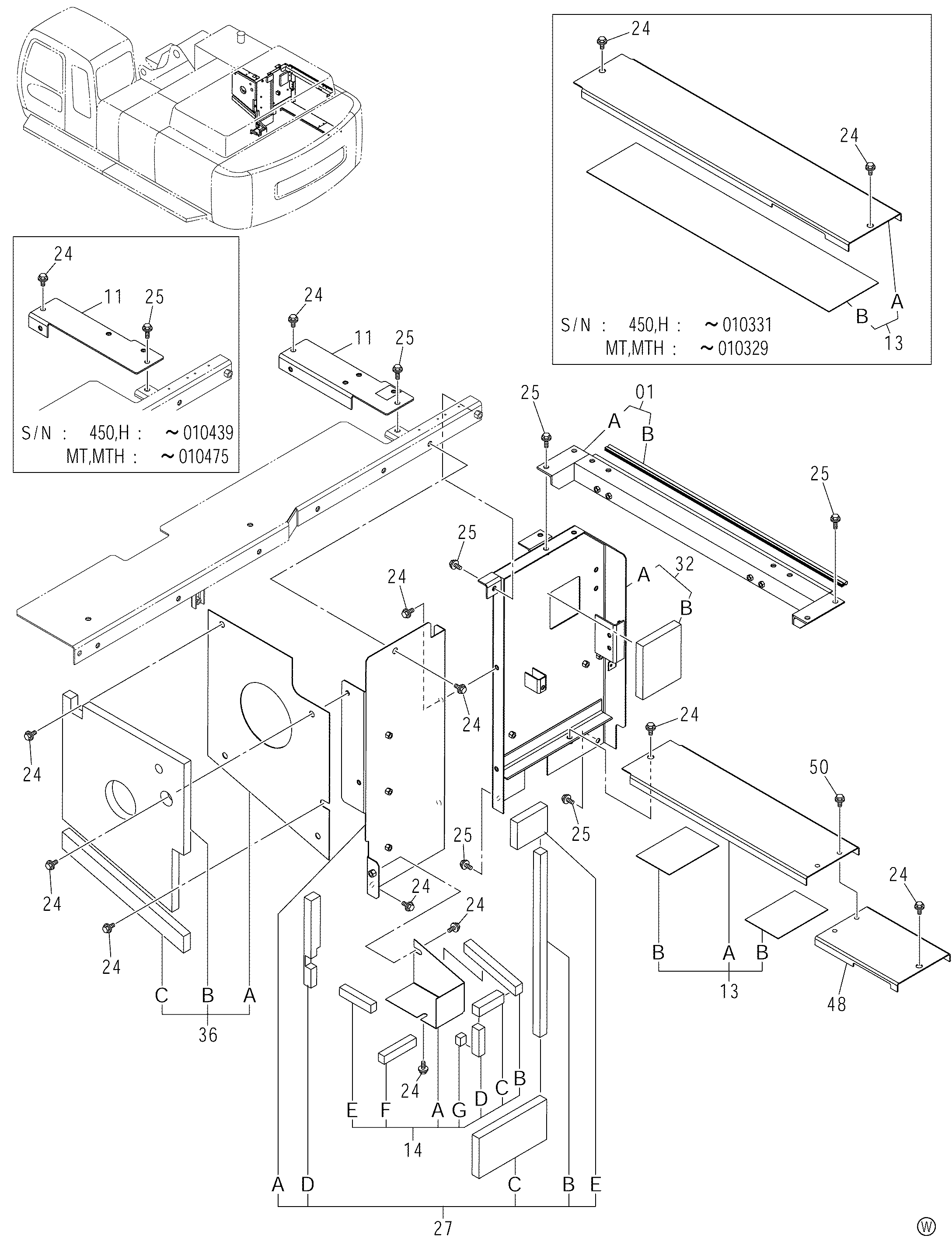 Схема Крышка (2-3)(соутх африка тип)<450, H> HITACHI ZX450H