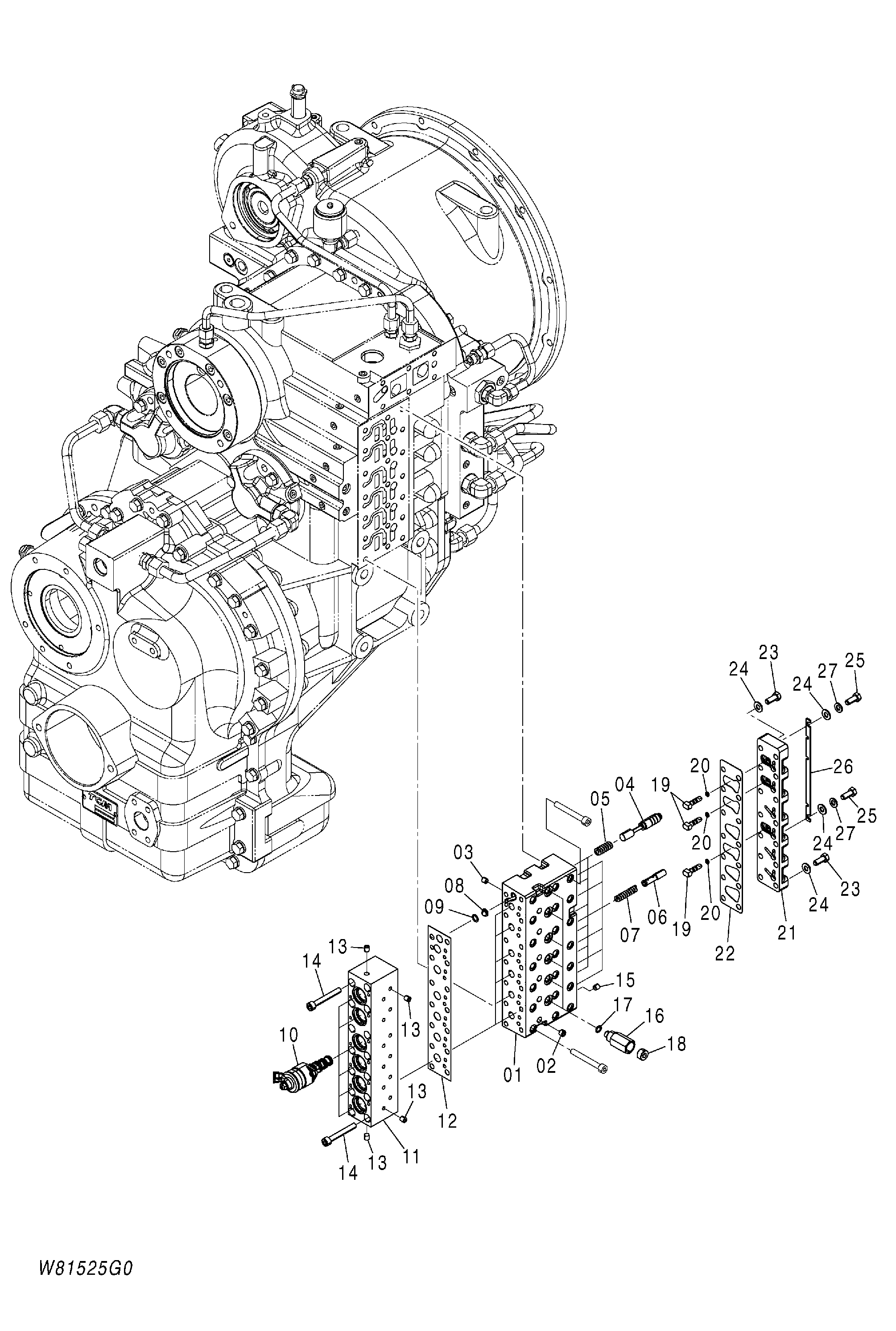 Схема Клапан в сборе HITACHI ZW180