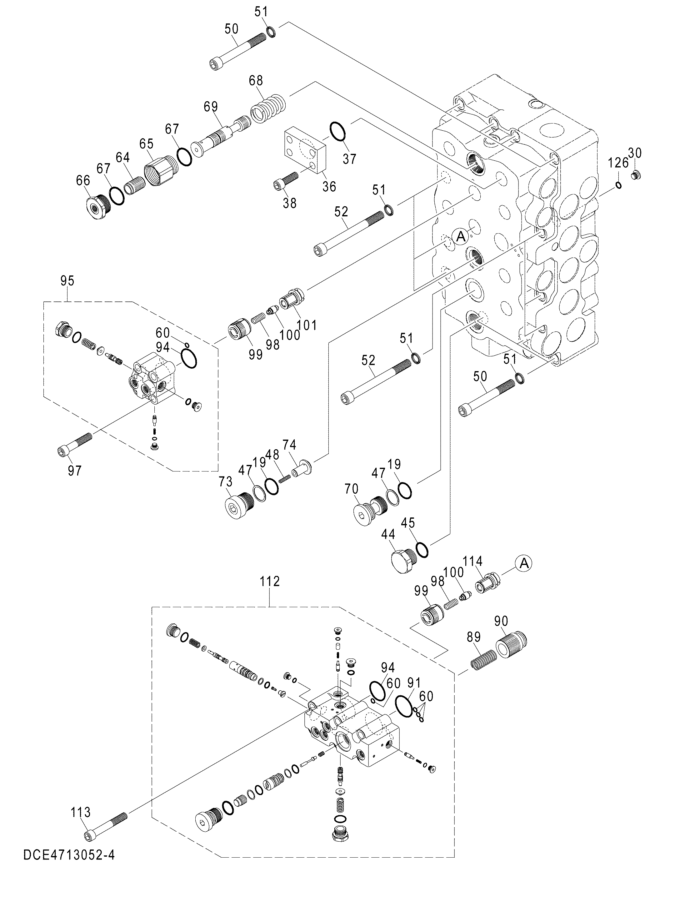 Схема Гидрораспределитель (4/4) HITACHI ZX670LCH-5G