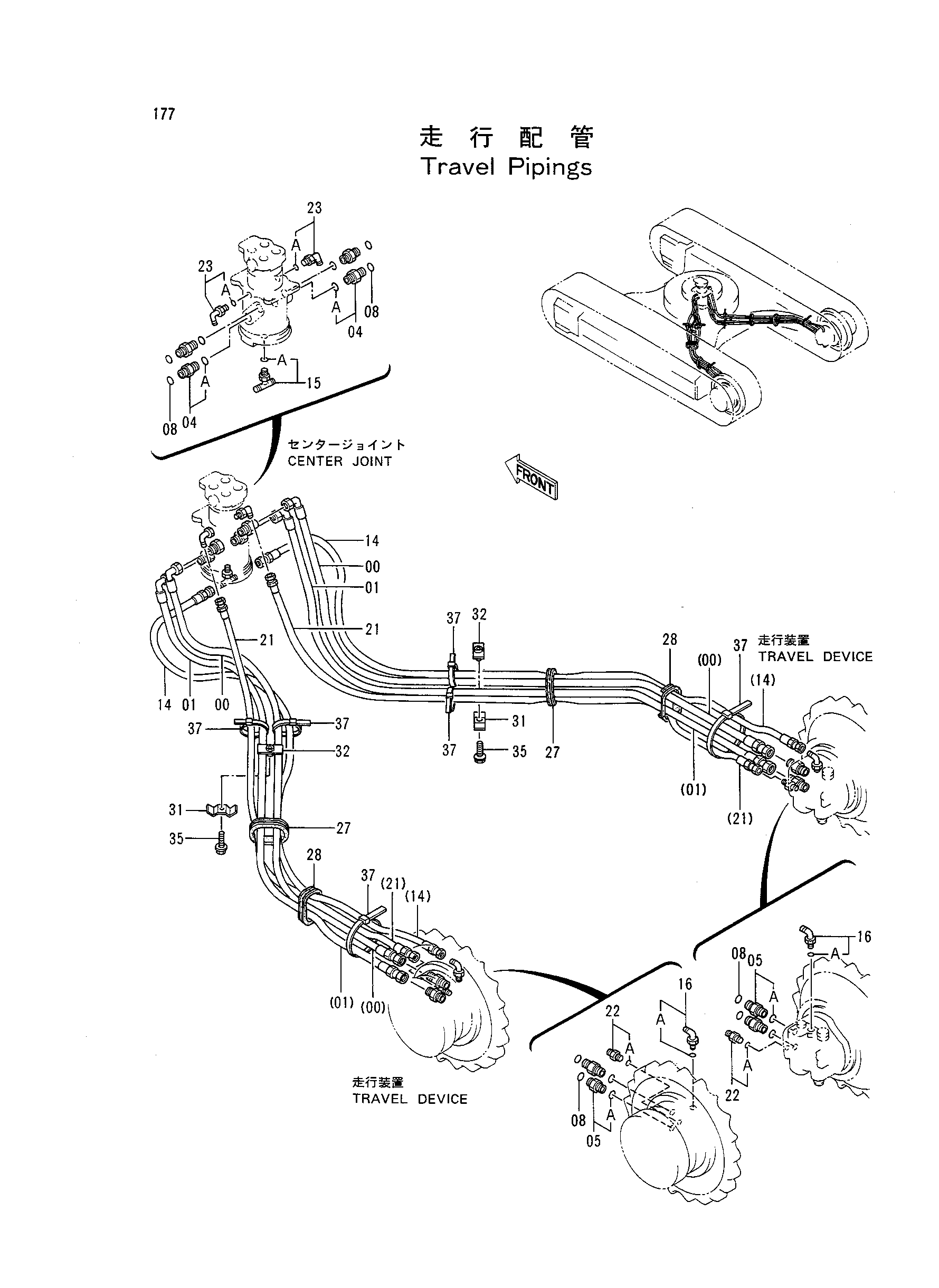 Схема Ход трубопроводы HITACHI EX120-2