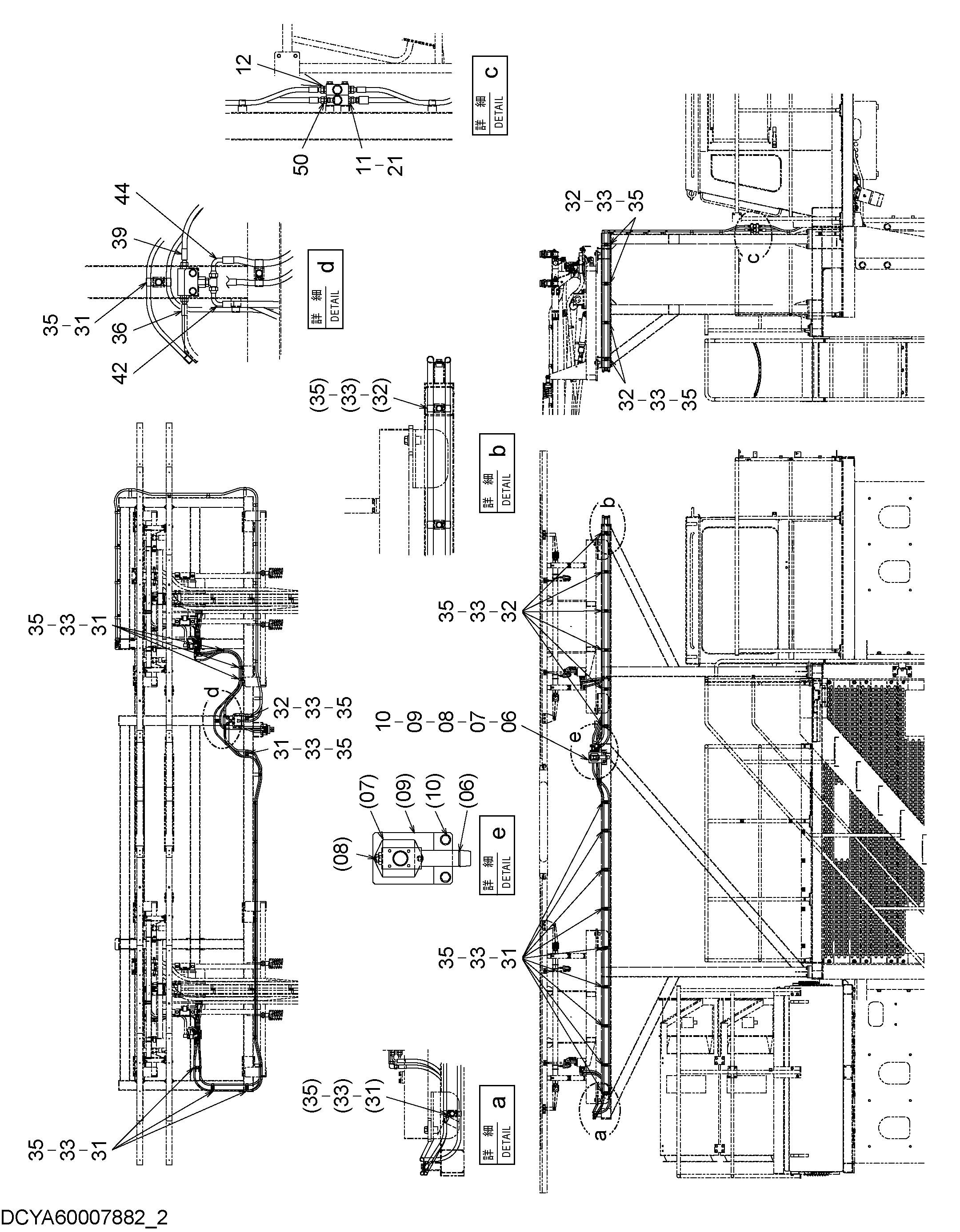 Схема Клапан трубопроводы (2) HITACHI EH3500AC2