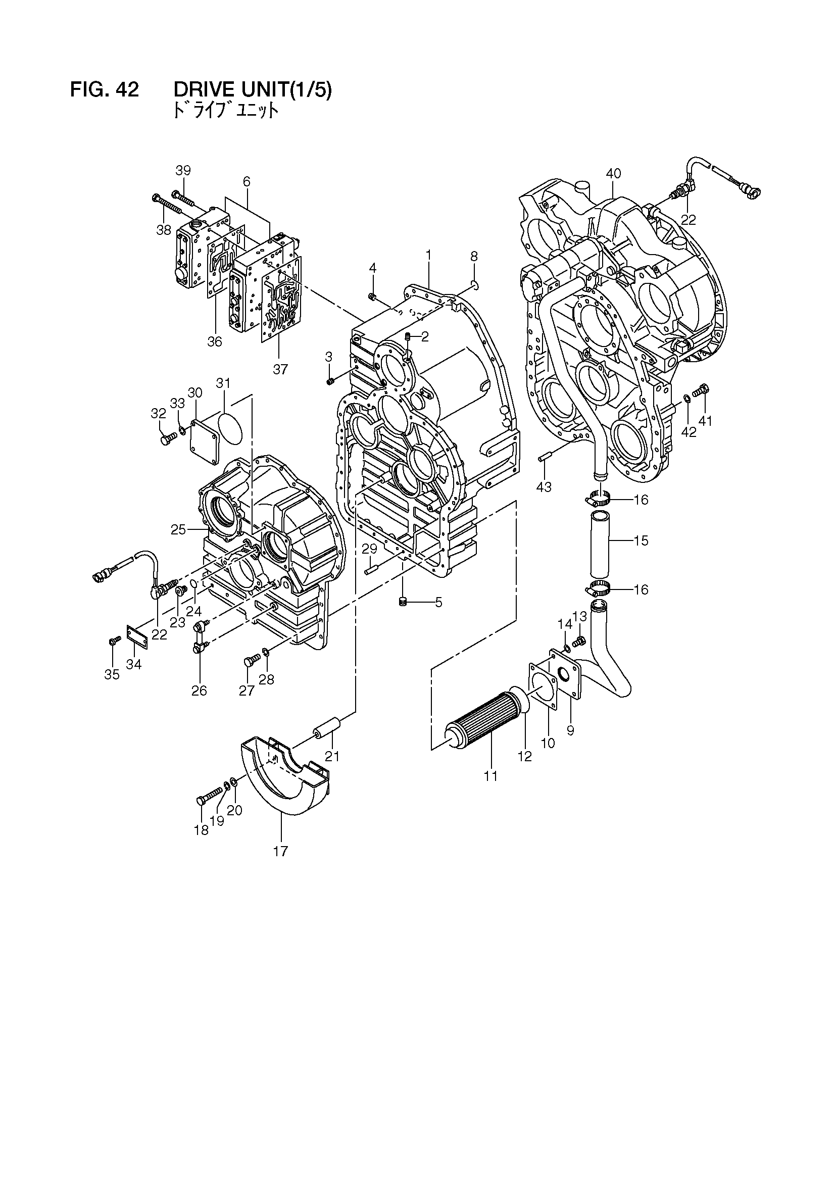 Схема Привод блок(1/5) HITACHI LX160-7