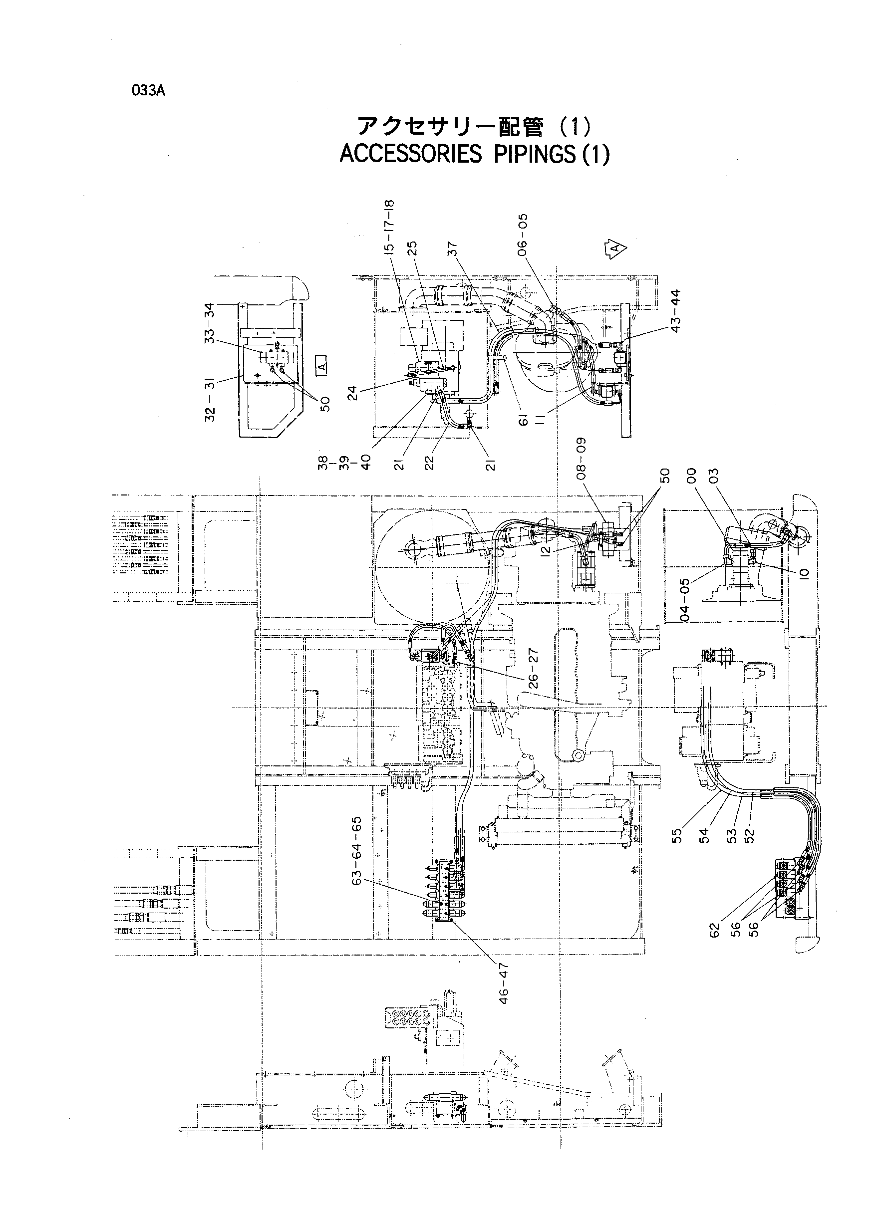 Схема Аккессориес трубопроводы (1) HITACHI HR320