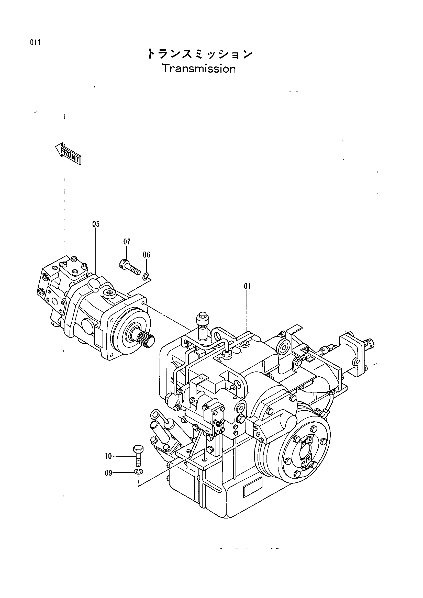 Схема Трансмиссия HITACHI 344G