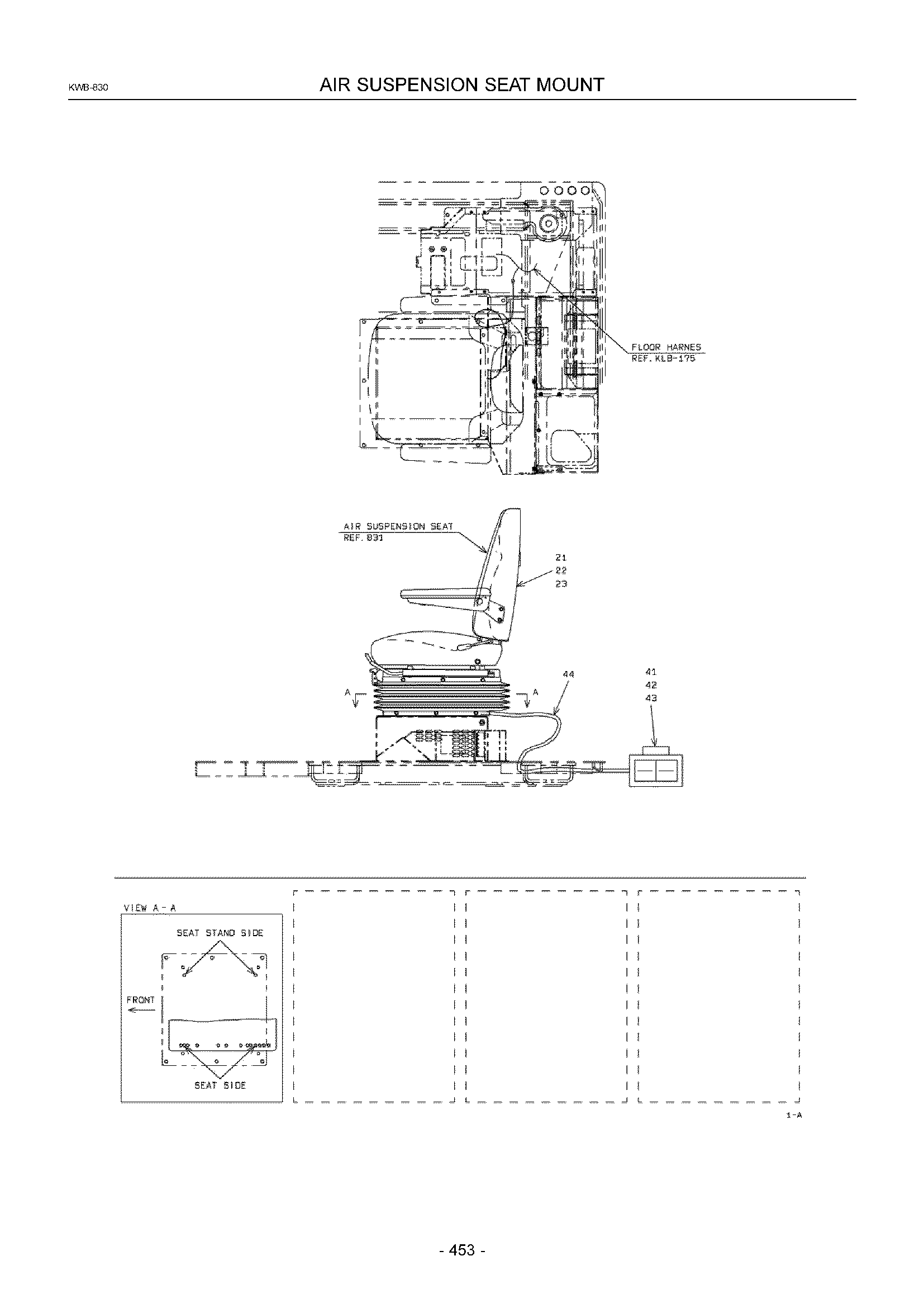 Схема Воздушный подвеска сиденье крепление HITACHI ZW330