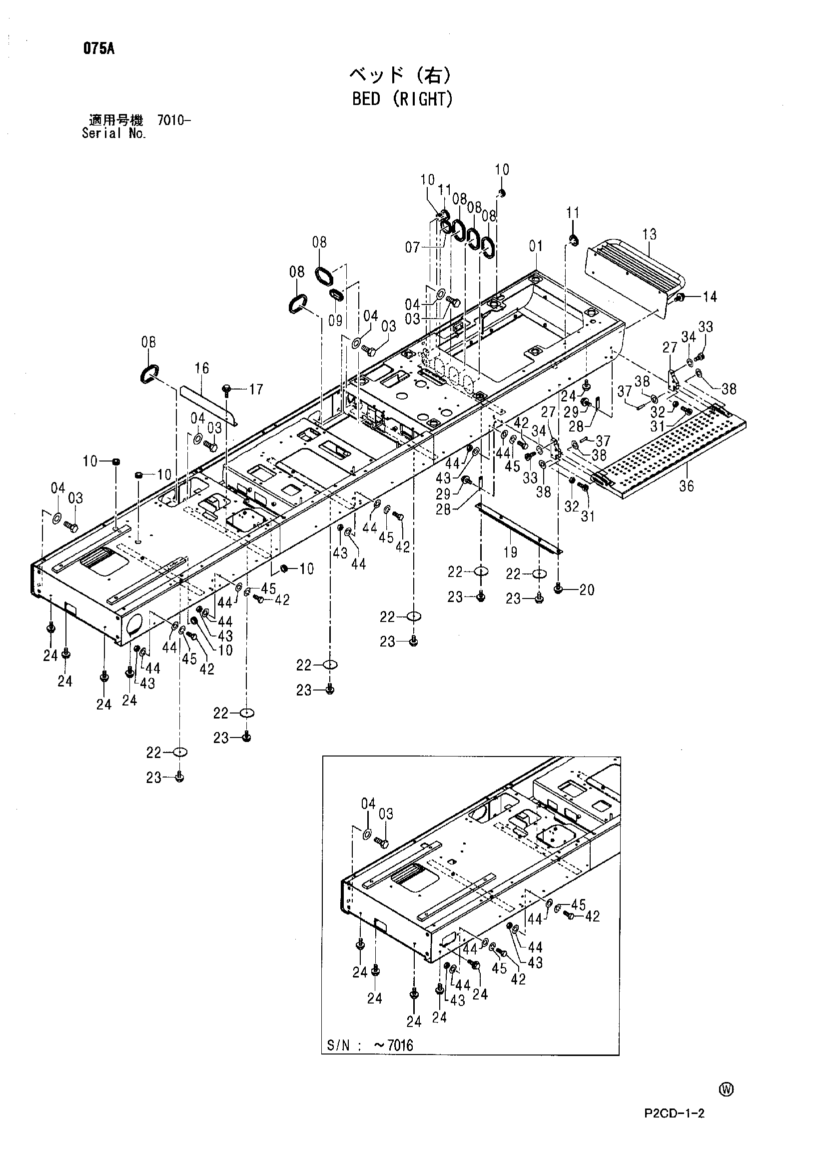 Схема Платформа (правый) HITACHI SCX1200-2