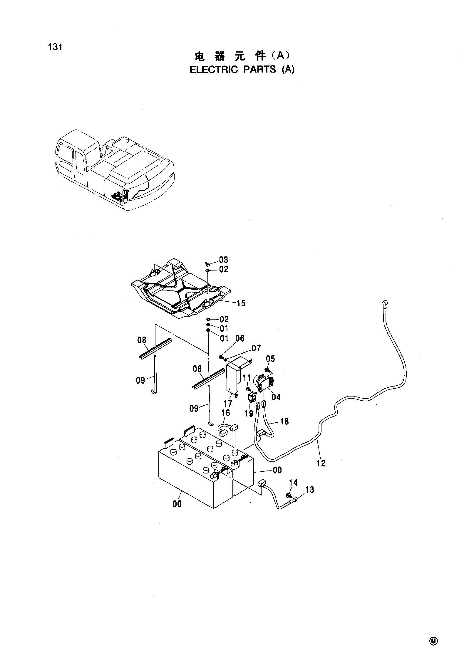 Схема ELECTRIC PARTS ( A ) HITACHI ZX270-HHE