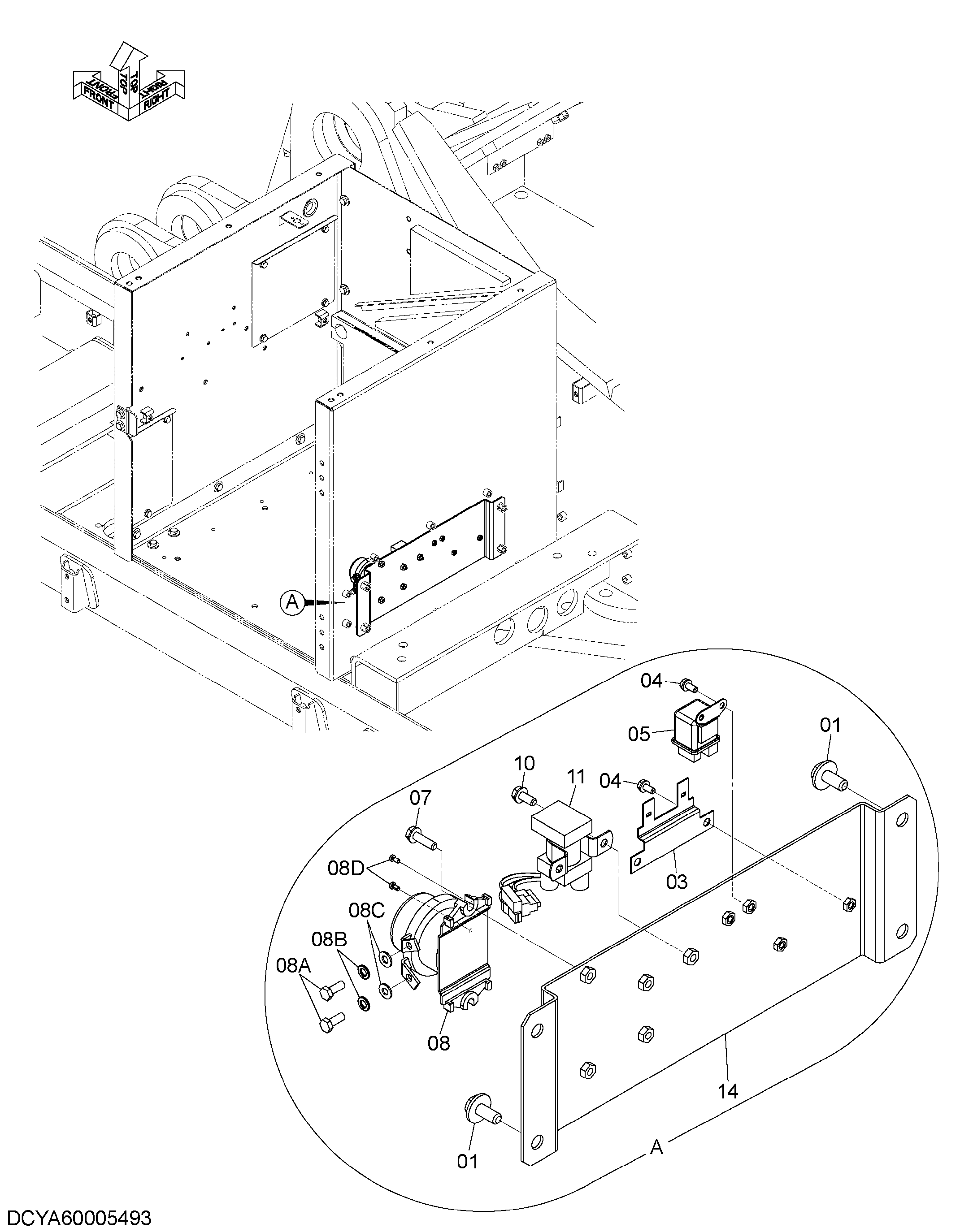 Схема Реле детали HITACHI ZX870H-5G