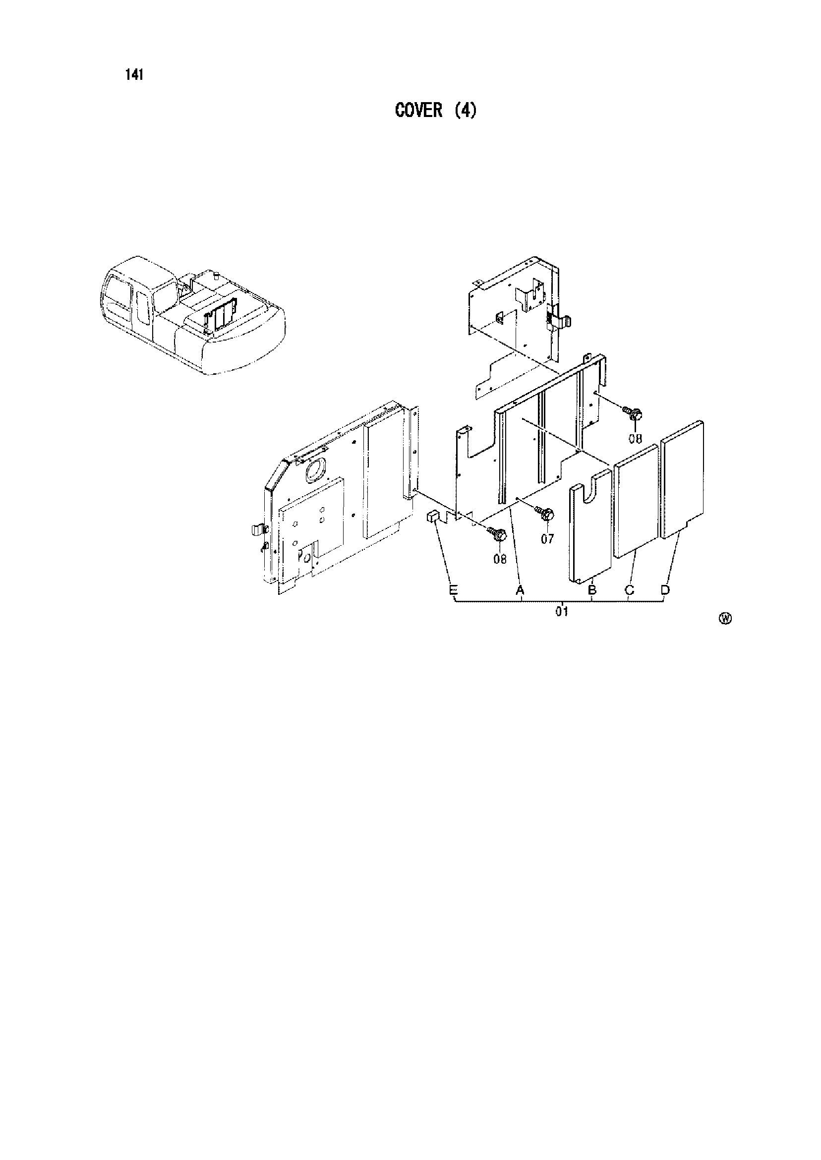 Схема Облицовка (4) HITACHI IZX210F