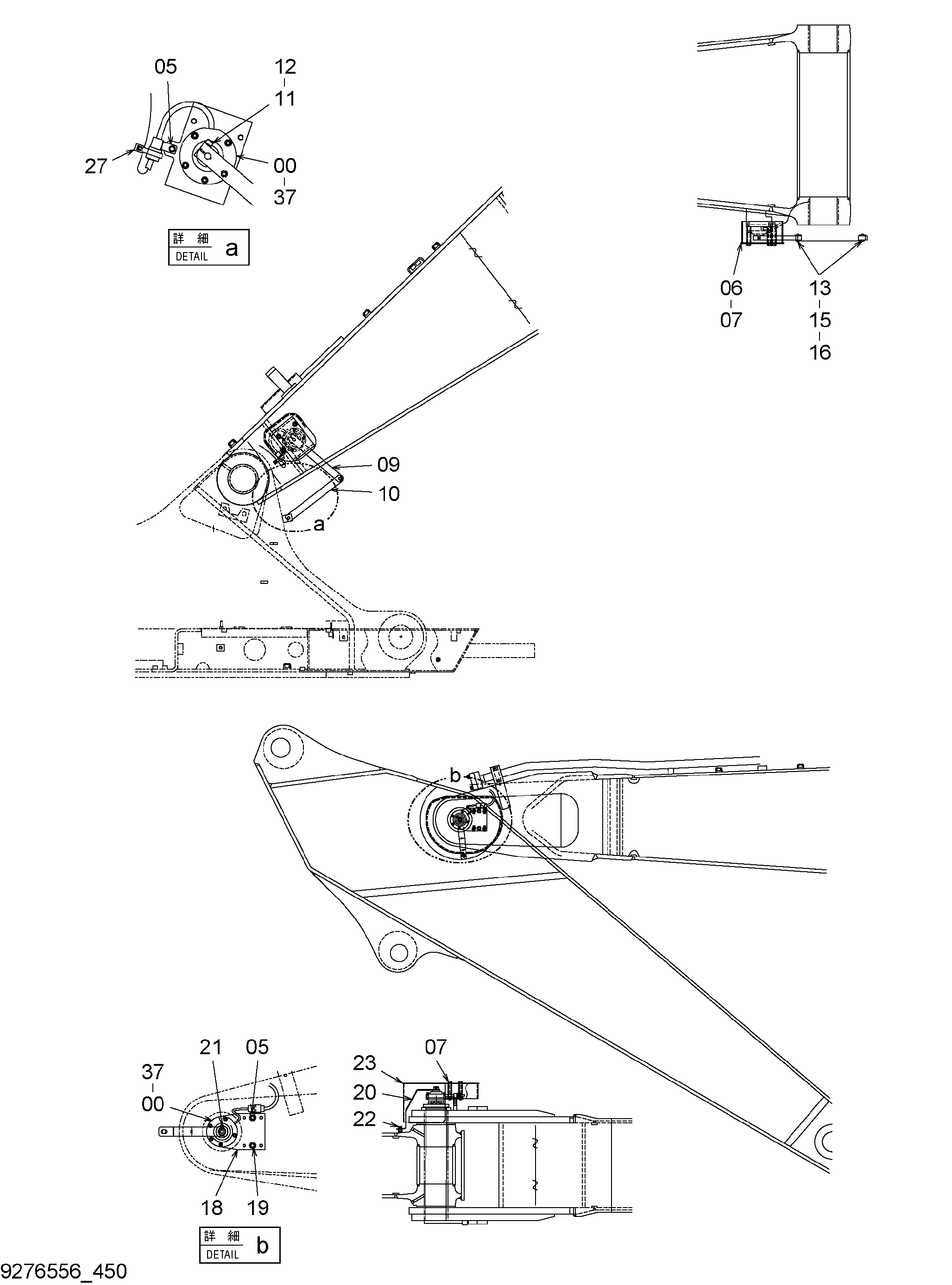 Схема Угол датчик (джапан) HITACHI ZX450-3
