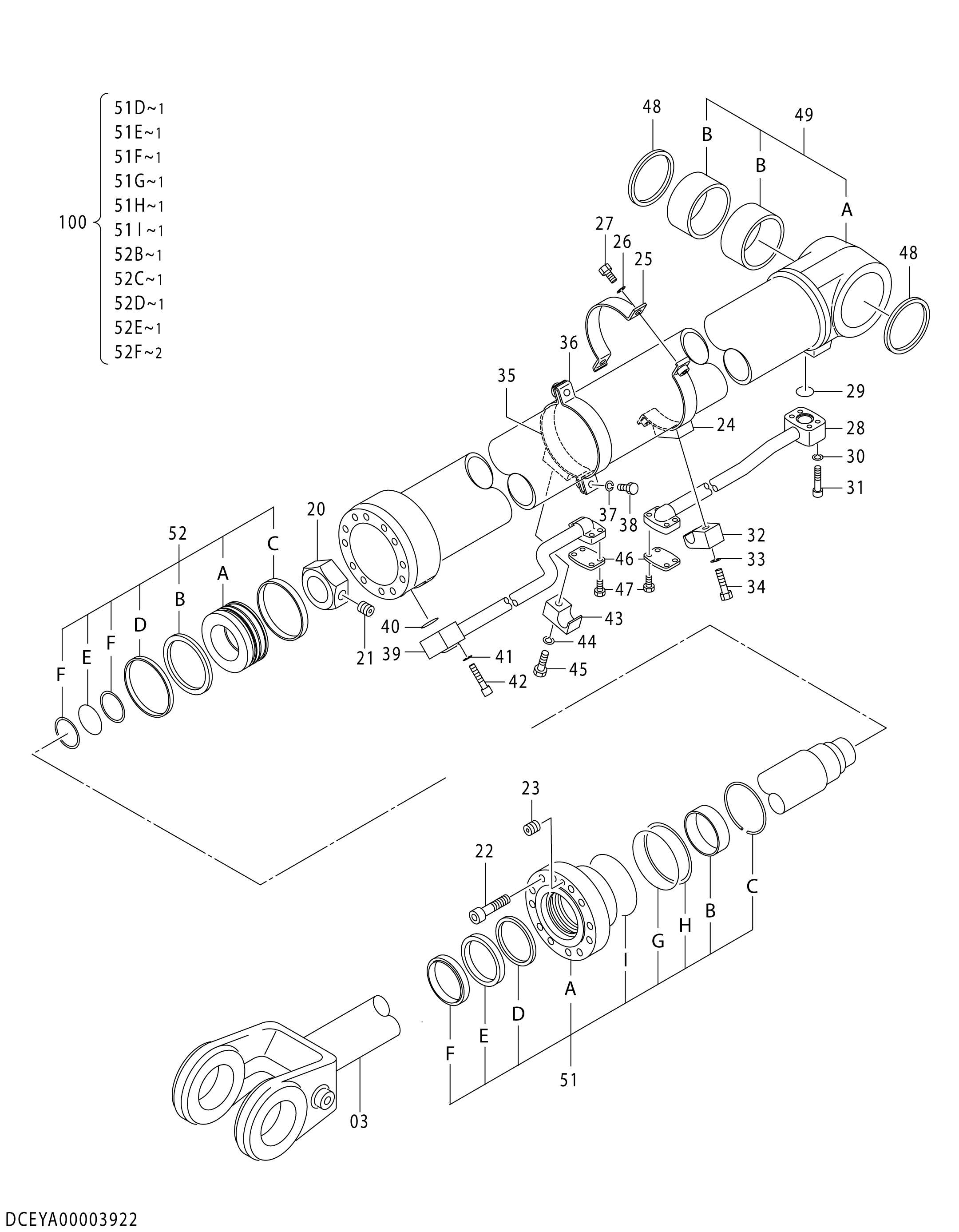 Схема Гидроцилиндр. подъём (левый) HITACHI ZW250-5B