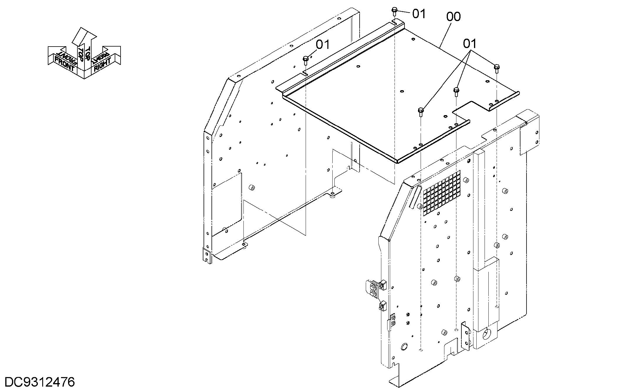 Схема Крышка (8) HITACHI ZX250LC-5B
