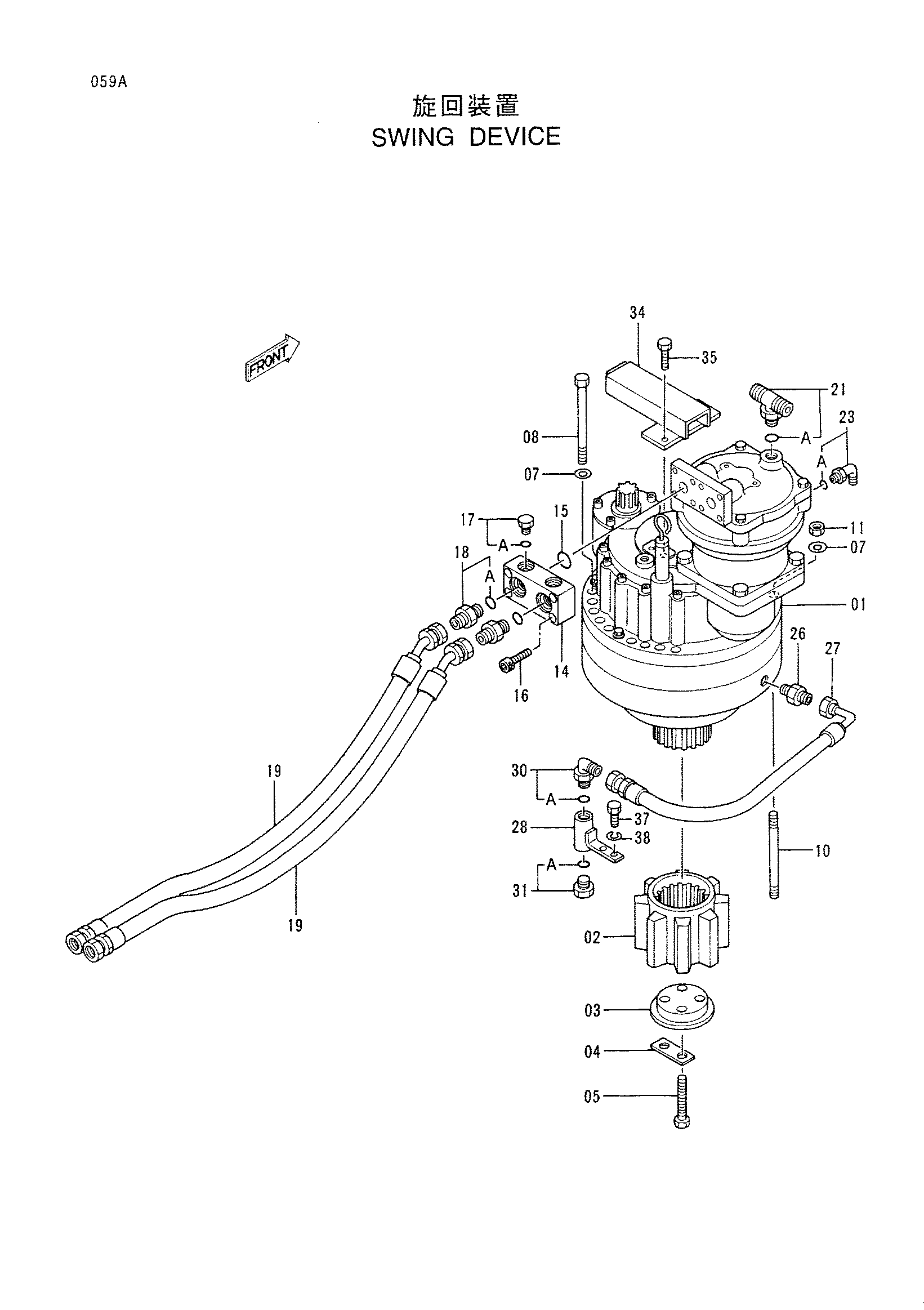 Схема Механизм поворота HITACHI CX500
