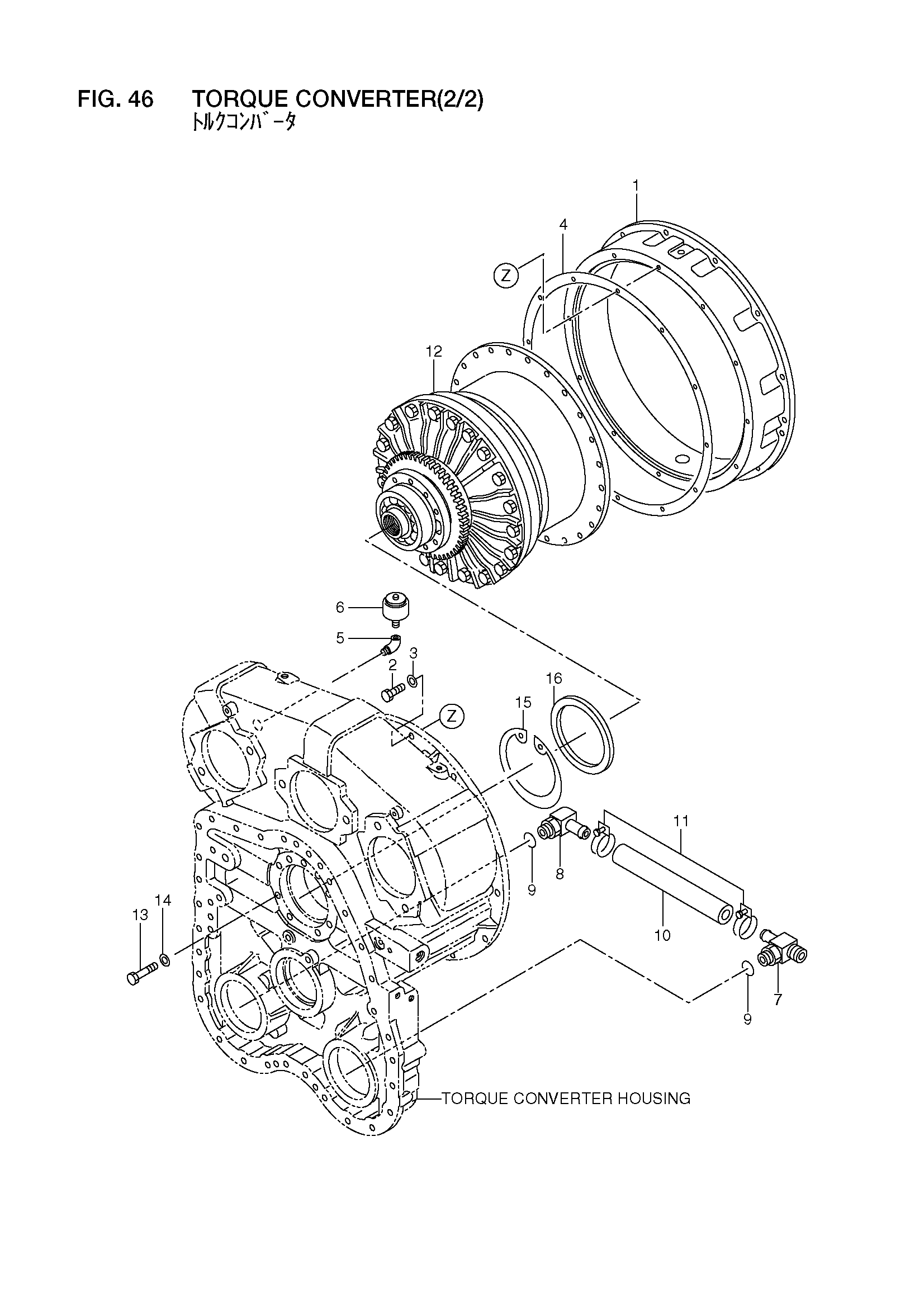 Схема Крутящий момент преобразователь(2/2) HITACHI LX300-7